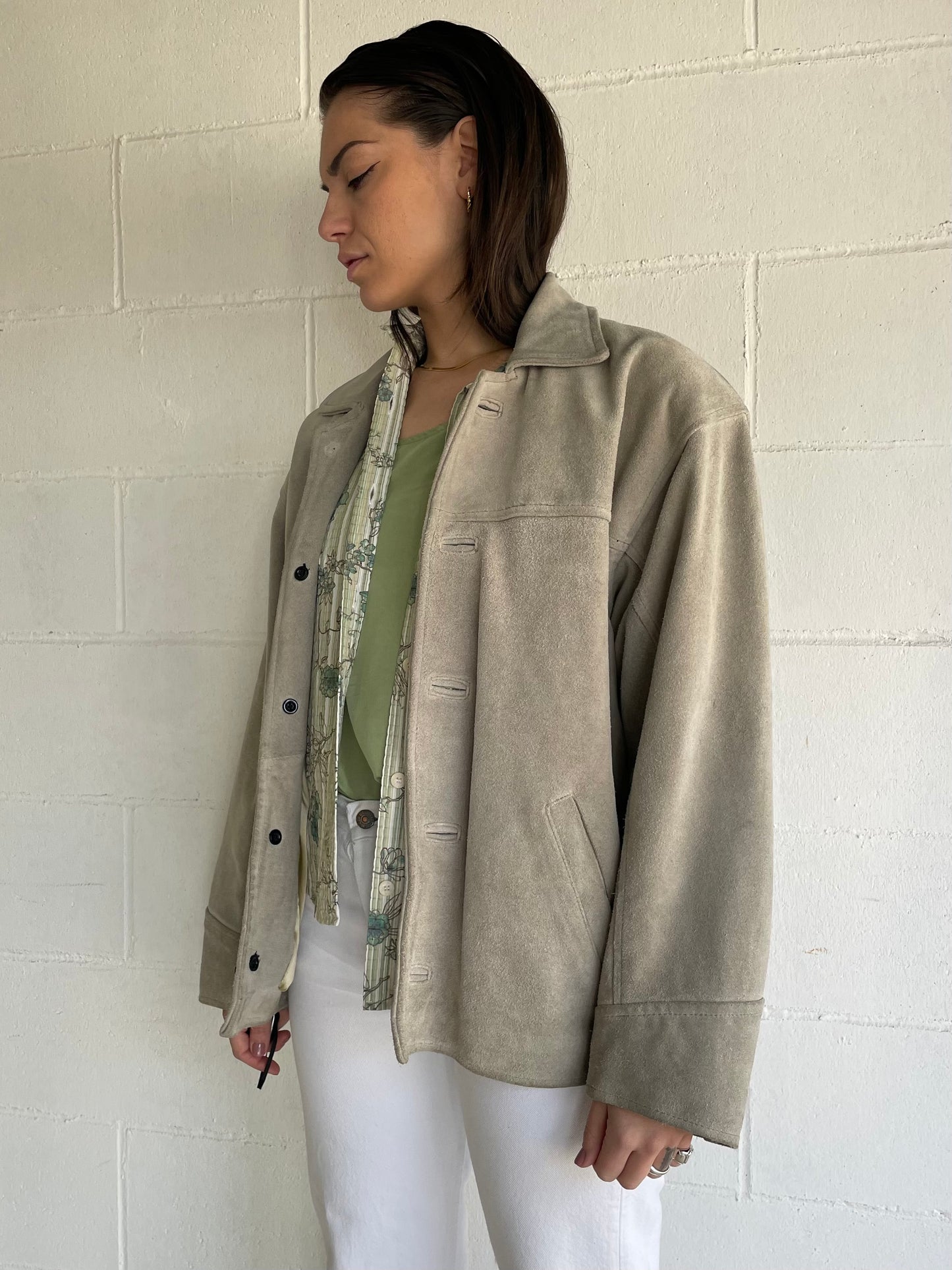 Biker suede ghiaccio - S uomo