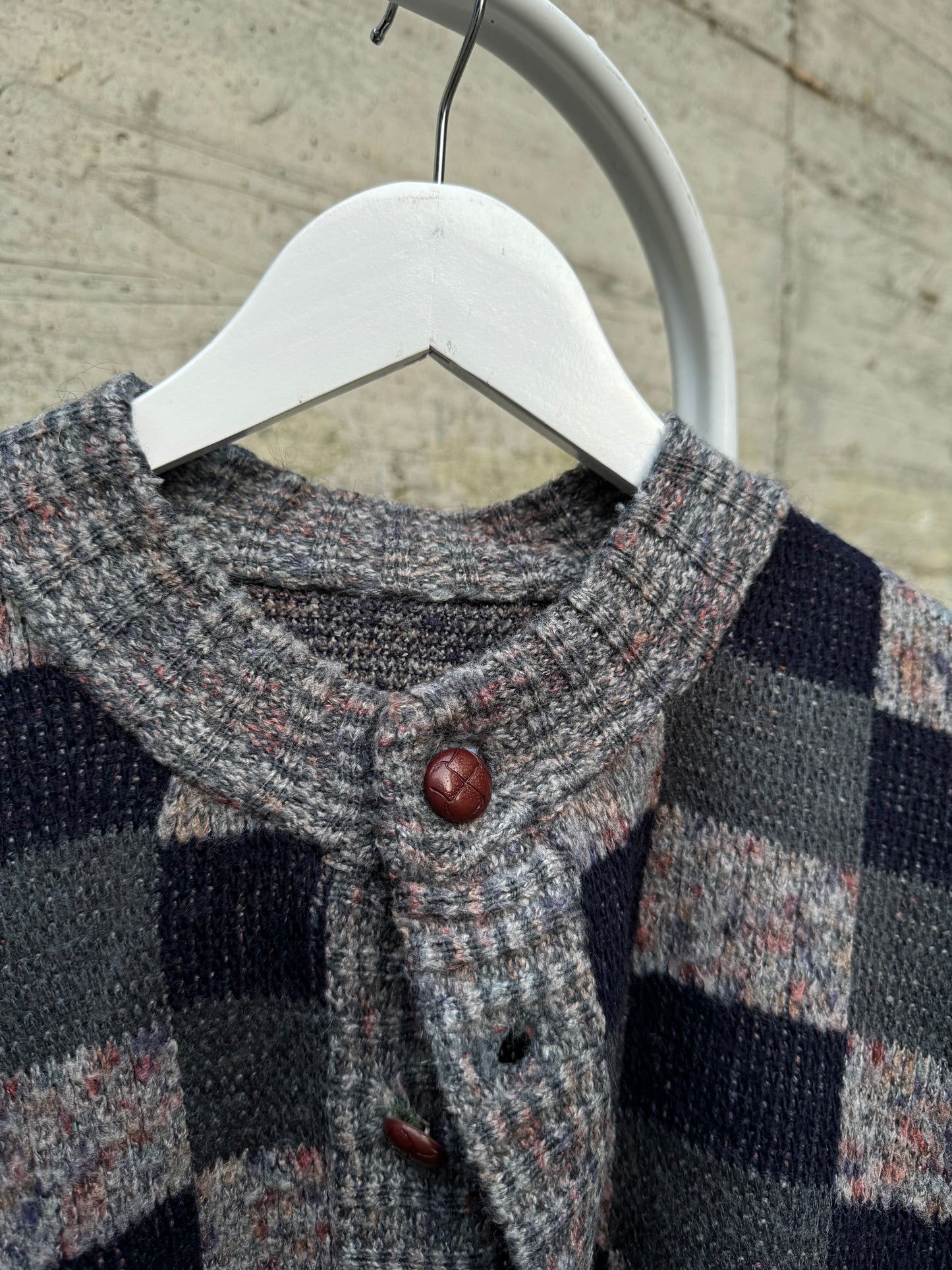 Cardigan girocollo sartoriale in lana