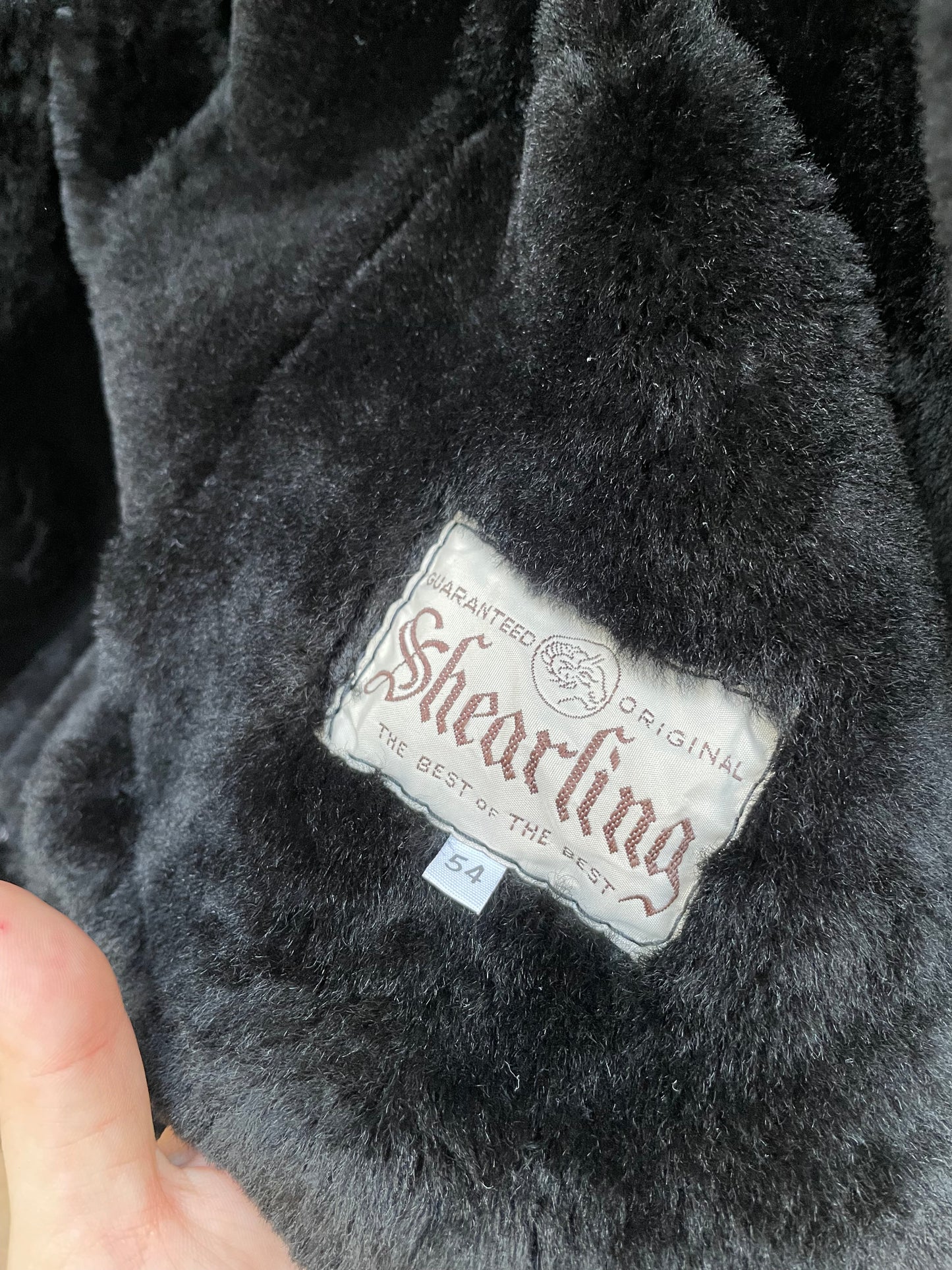 Montone originale Shearling modello bomber, esterno in pelle e interno a pelo raso