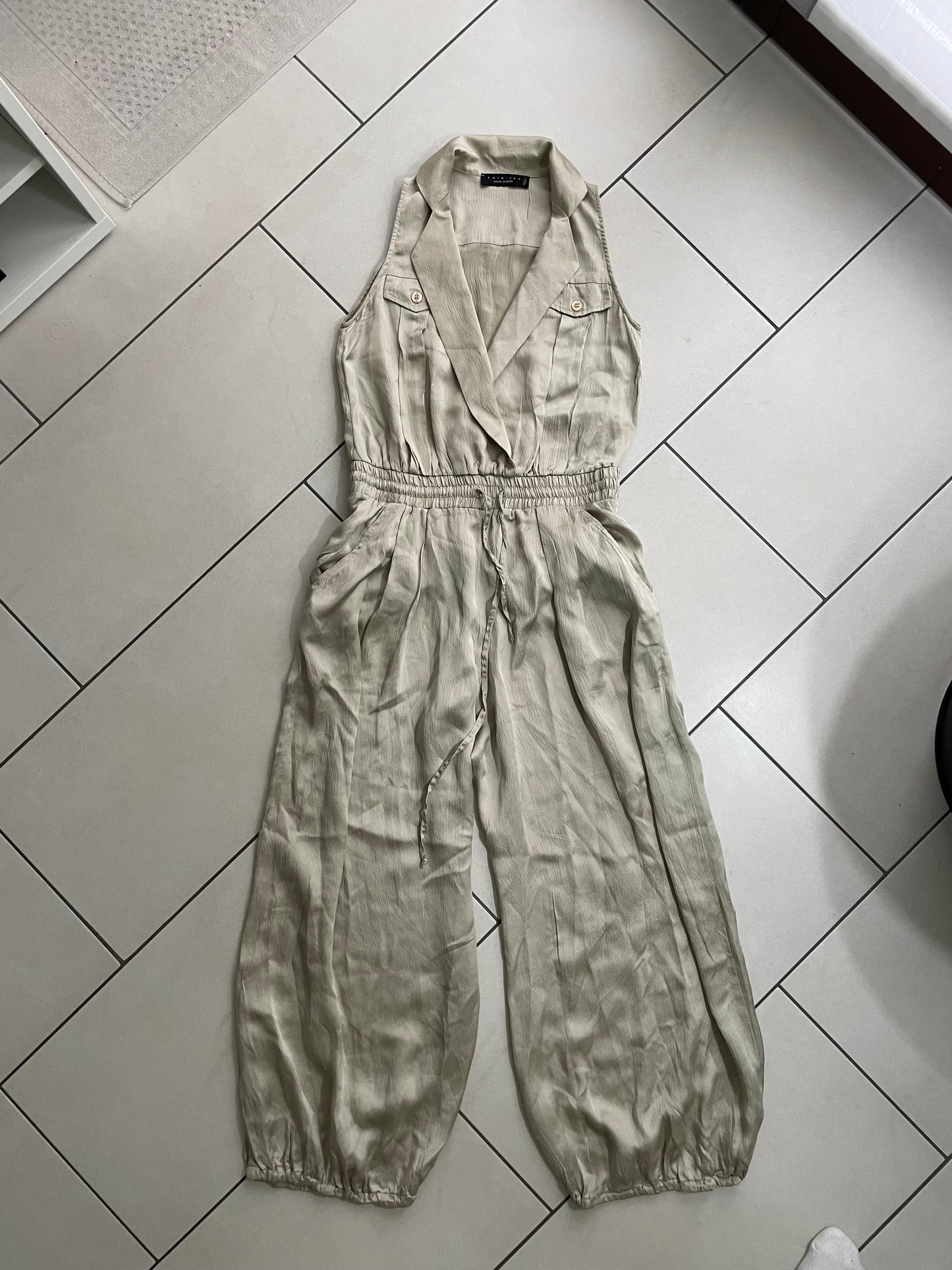 Jumpsuit Twinset sabbia 100% seta - taglia S