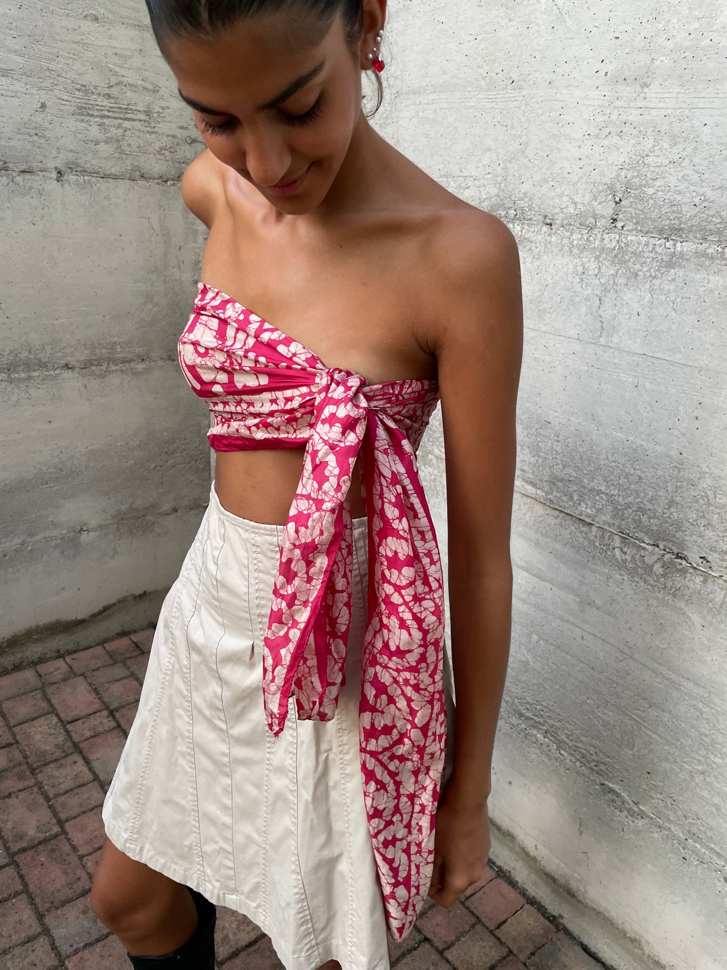 Foulard vintage 100% seta fantasia