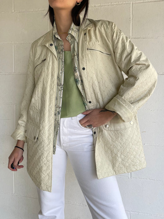 Giacca leggera trapuntata misto cotone avorio - Andrea Marè