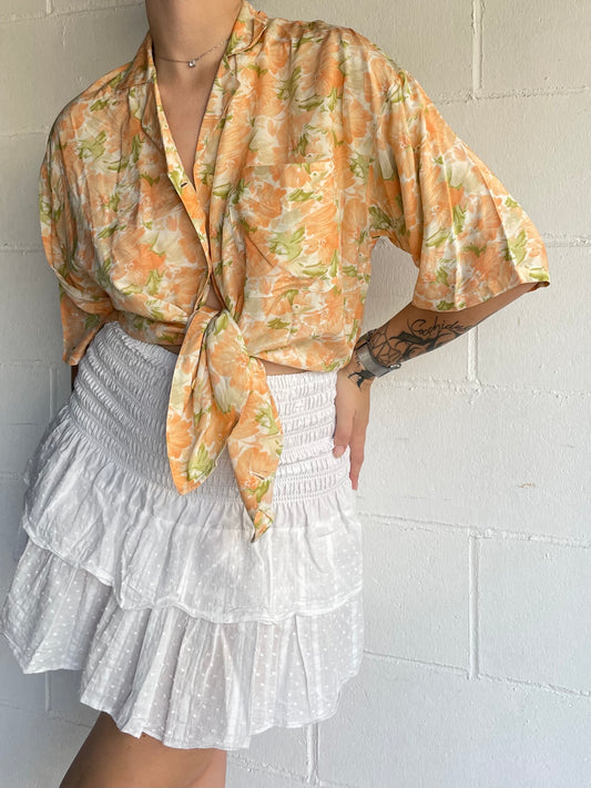 Camicia vintage floreale in viscosa - taglia S uomo