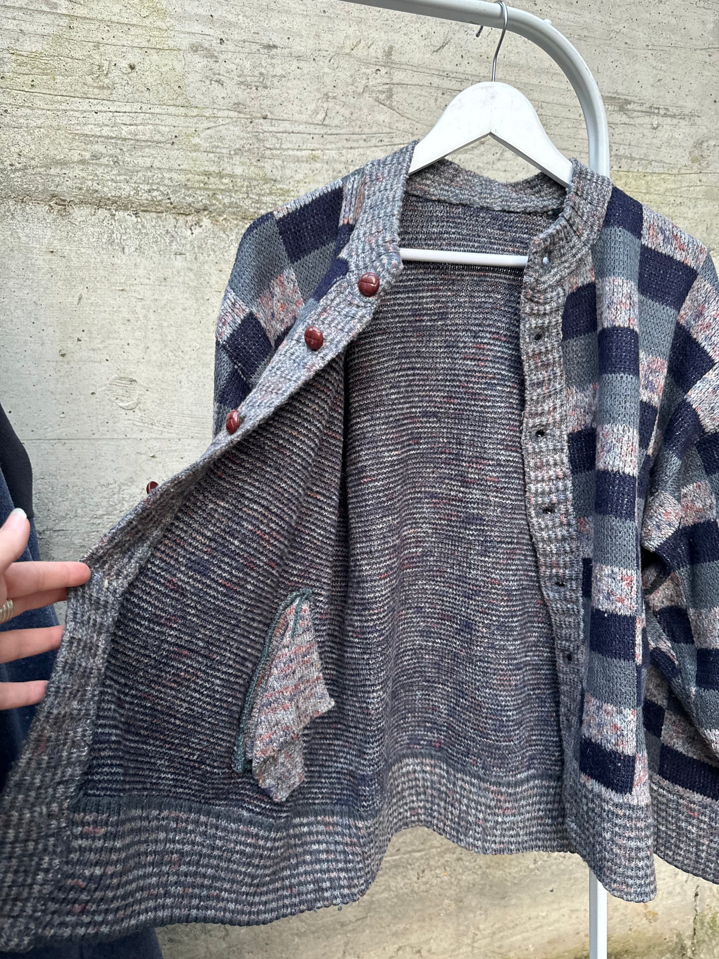 Cardigan girocollo sartoriale in lana