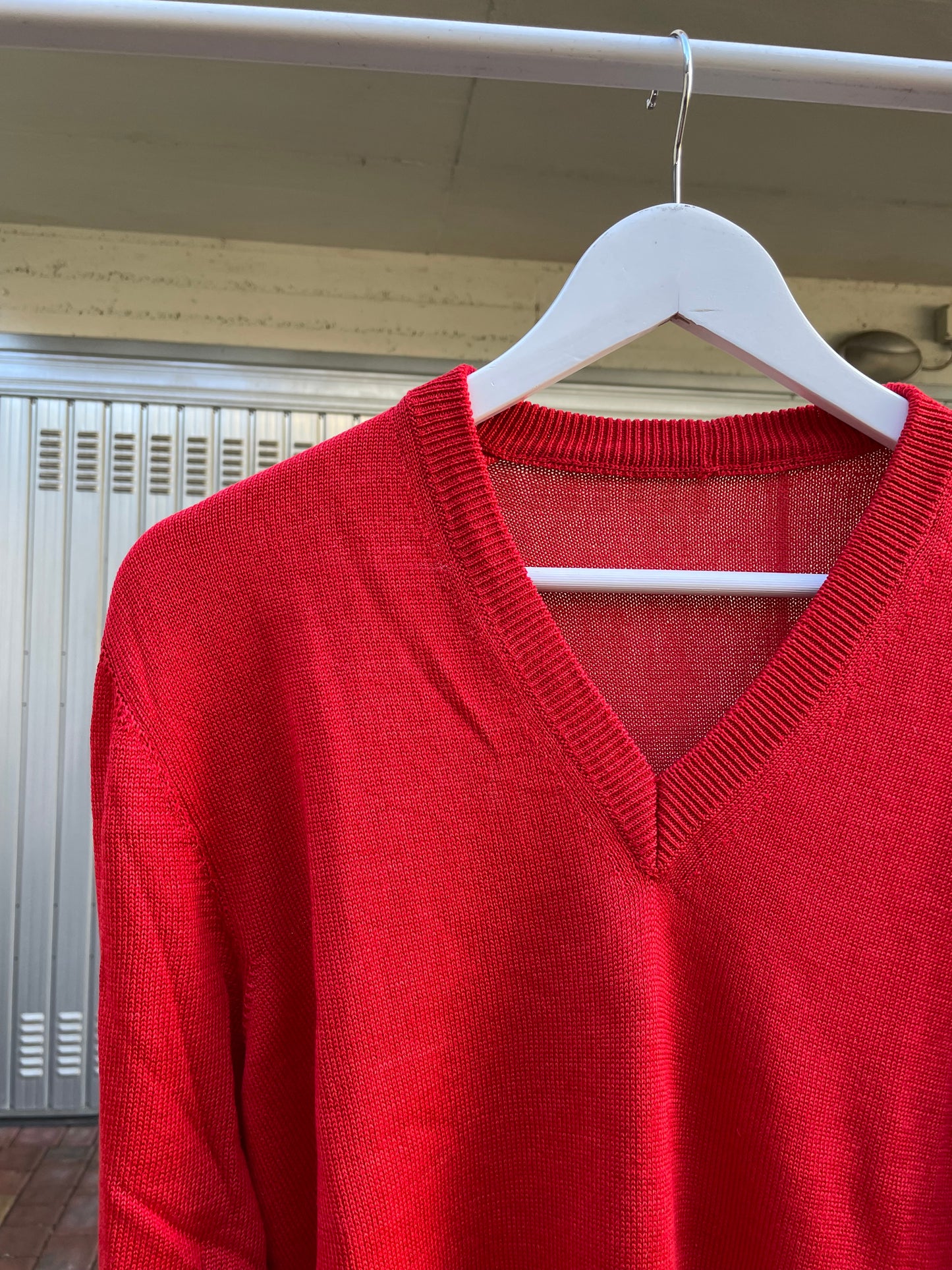 Maglioncino sartoriale 100% cotone rosso - taglia M