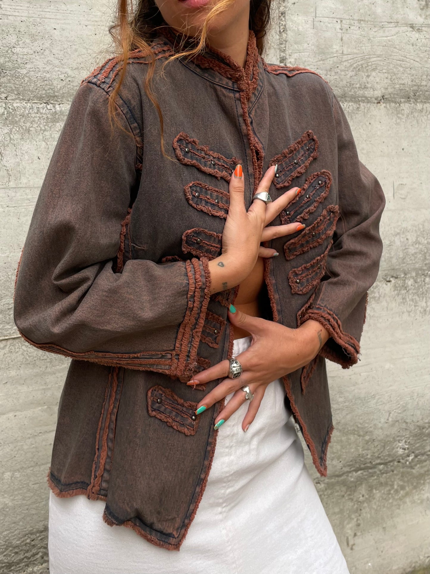 Giacchino vintage denim sfumato - taglia M