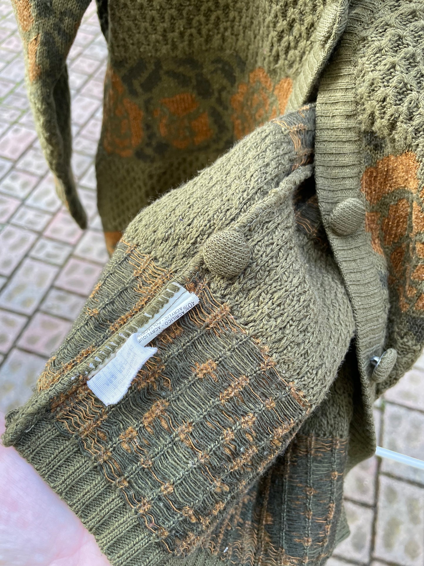 Cardigan fantasia oversize in misto lana