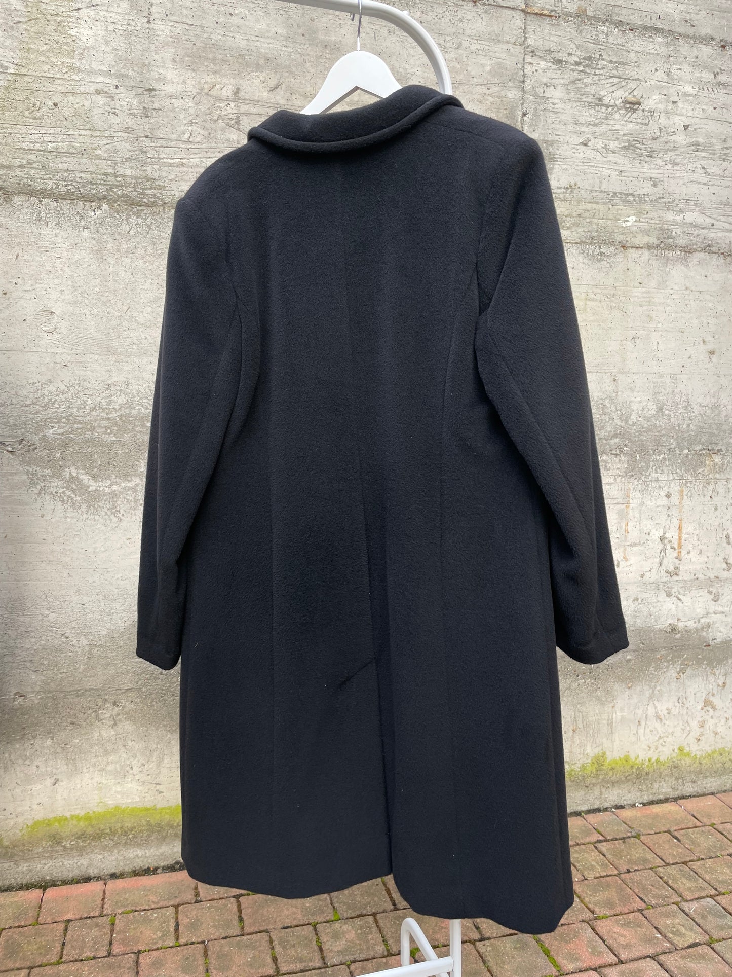Cappotto nero Marina Rinaldi in misto lana e cashmere