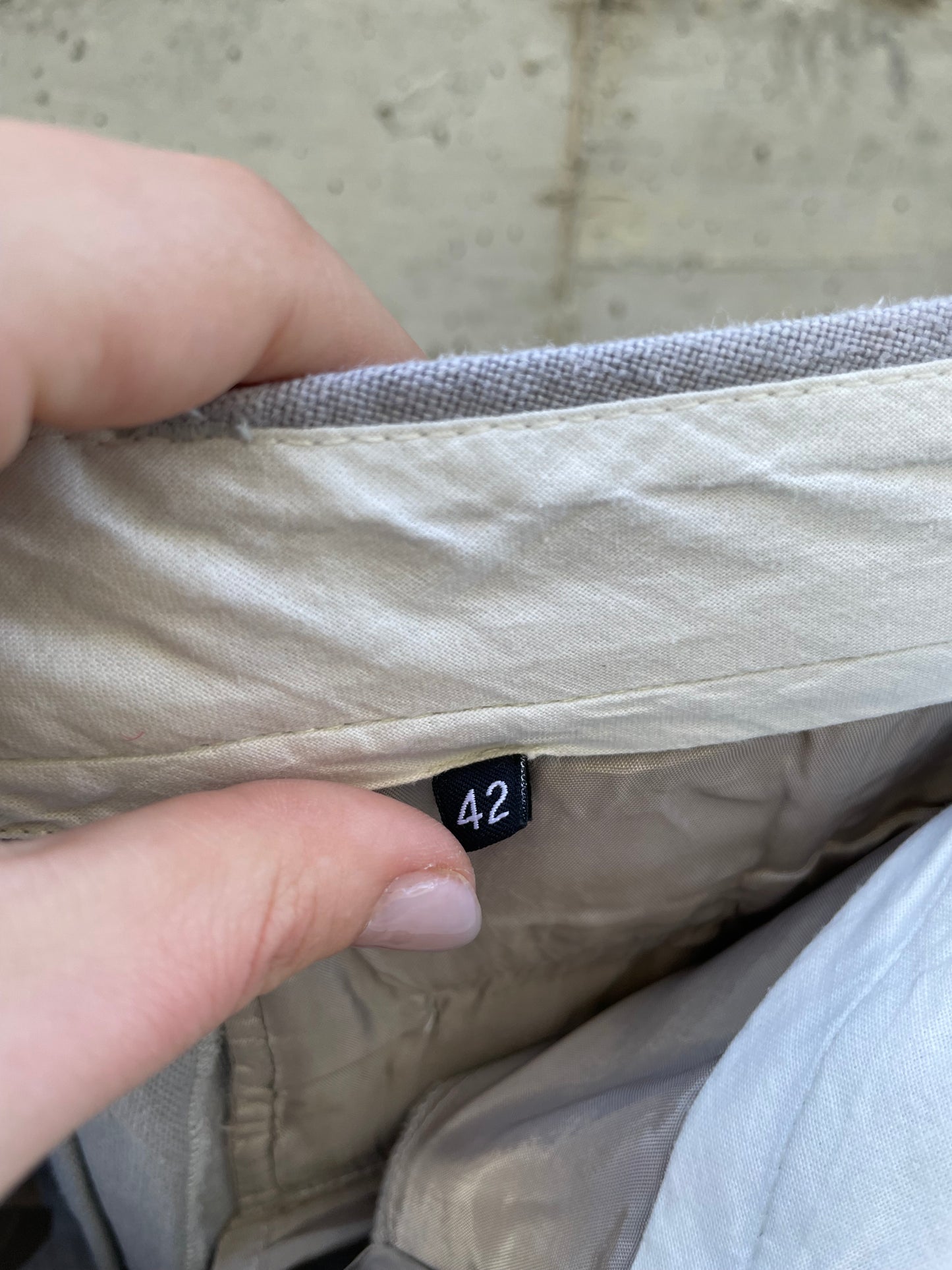 Pantalone Aspesi ghiaccio 100% lino - tg. 42