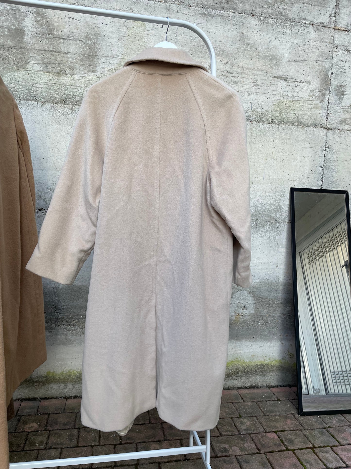 Cappotto sartoriale avorio in pura lana