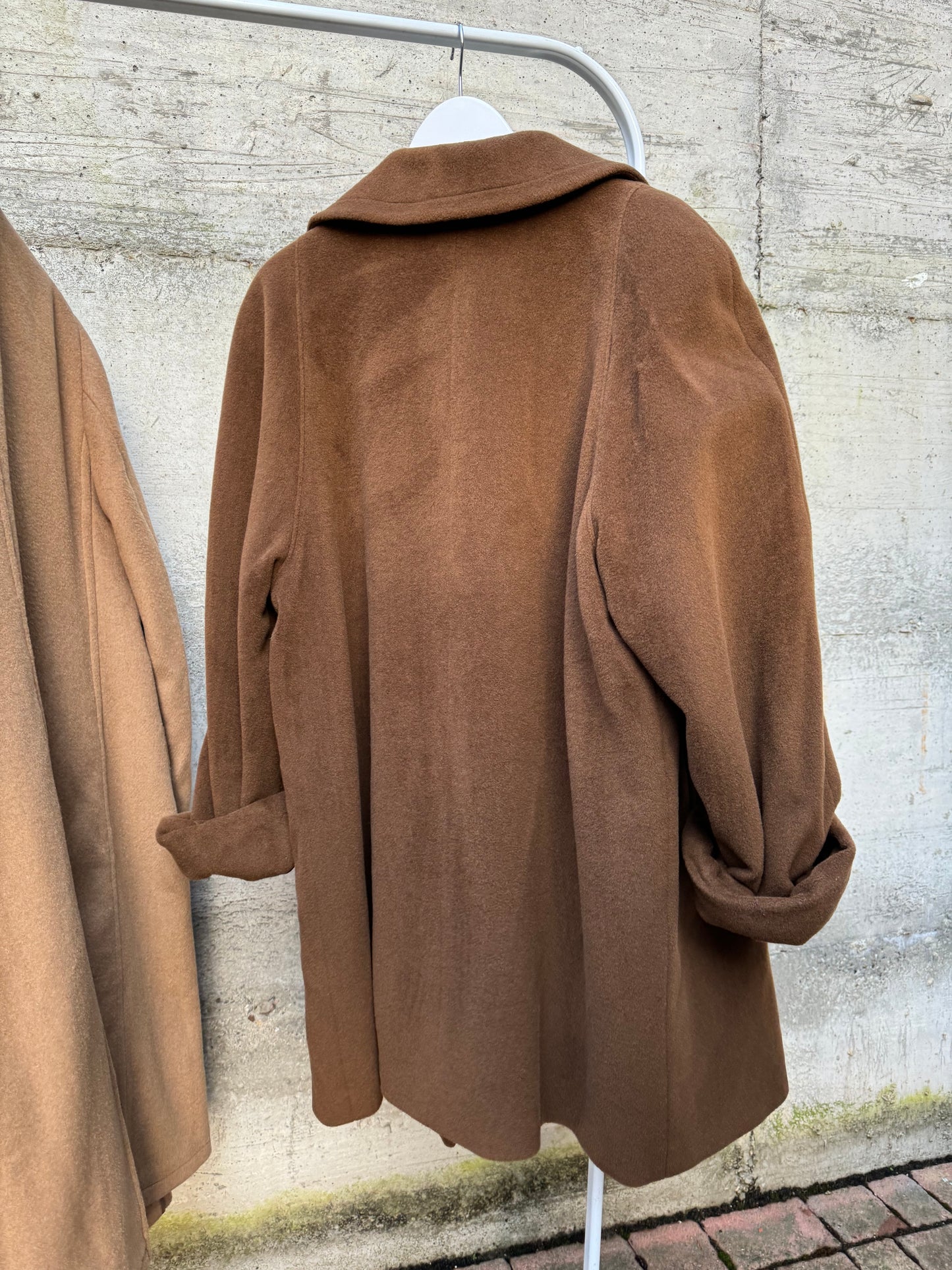 Cappotto sartoriale cioccolato in pura lana vergine superfine