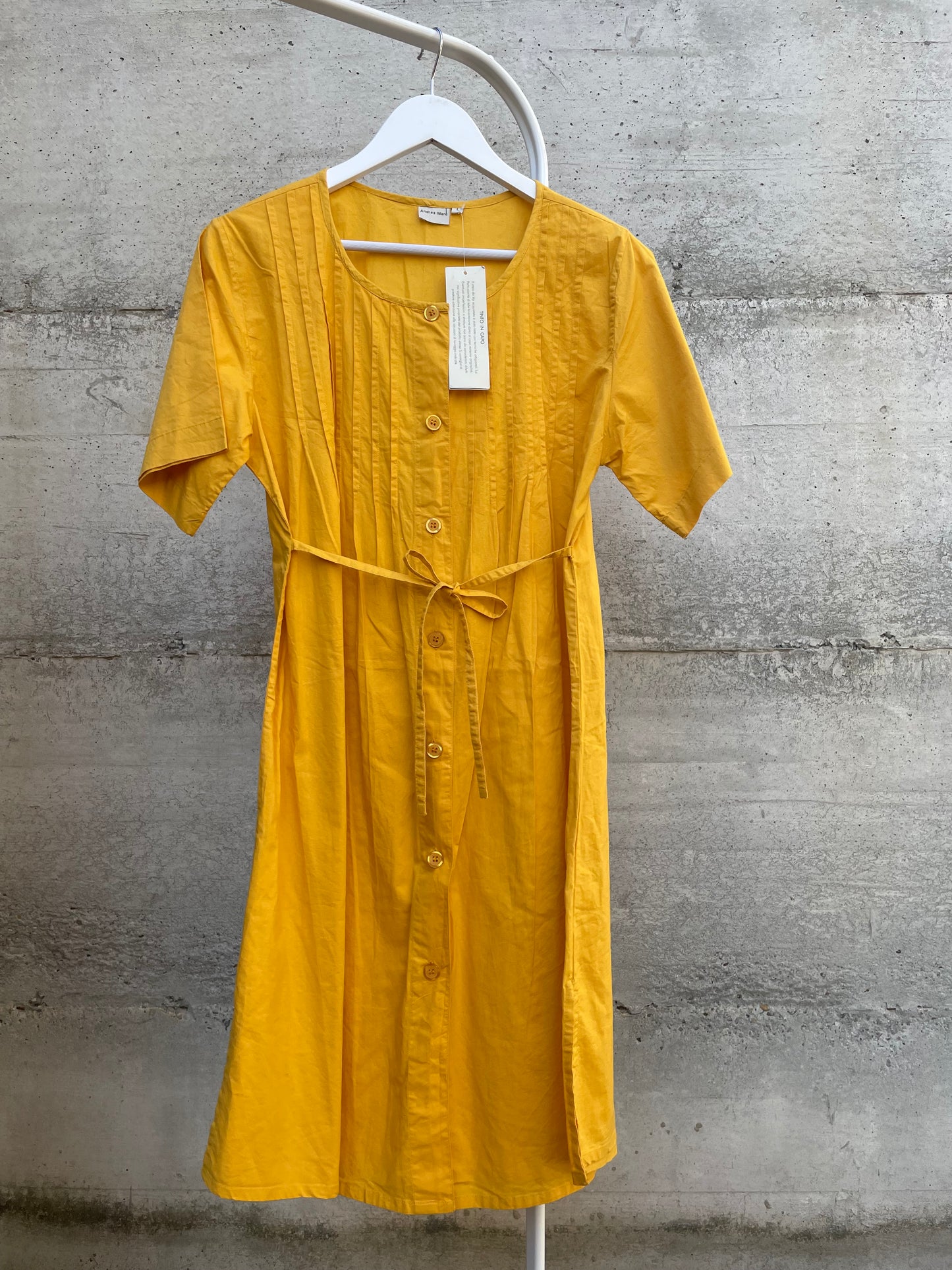 Abito midi Andrea Marè NUOVO deadstock, 100% cotone - taglia L