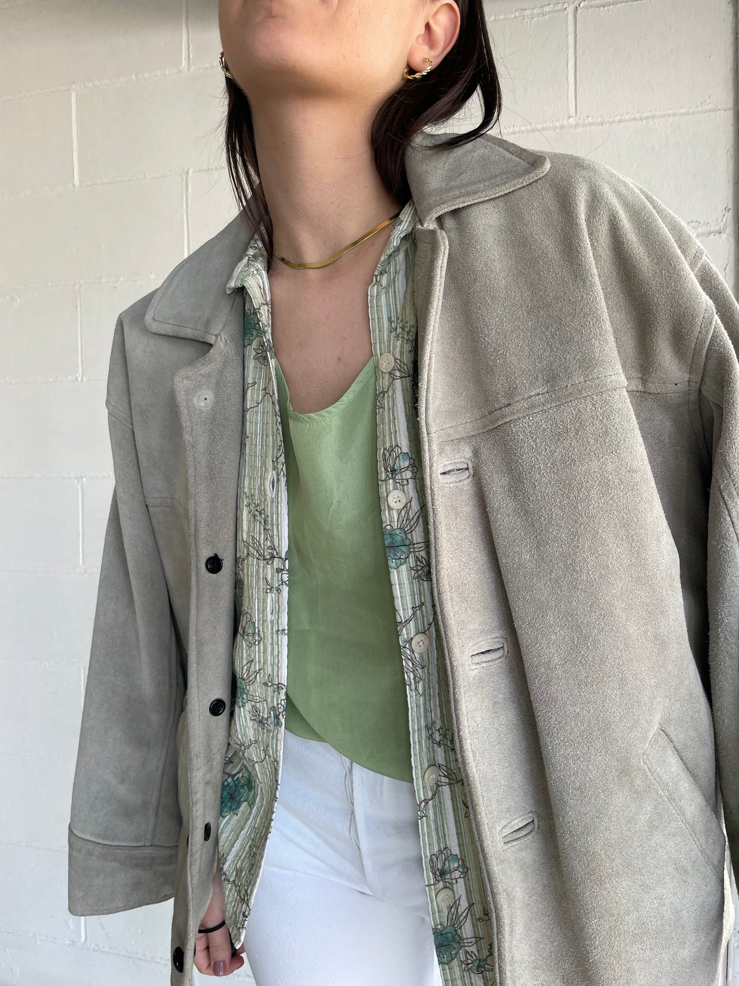 Biker suede ghiaccio - S uomo