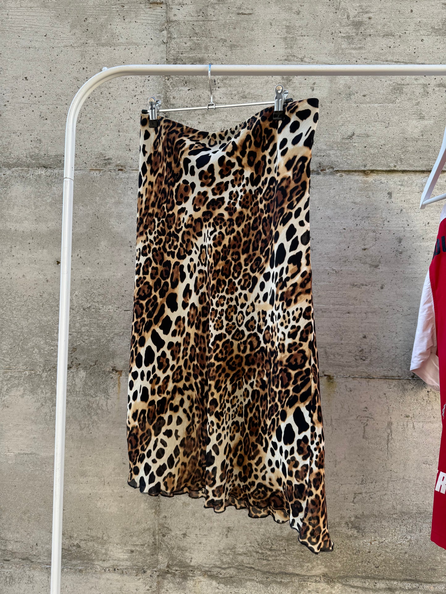 Gonna midi Y2K animalier in viscosa