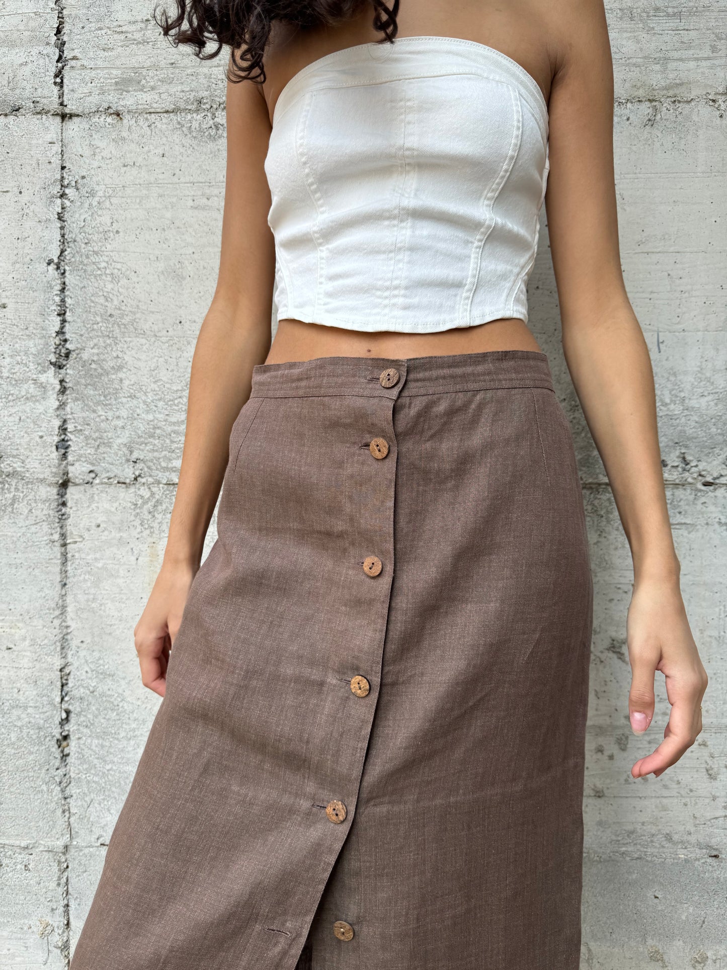 Gonna midi 100% lino Persona by Marina Rinaldi