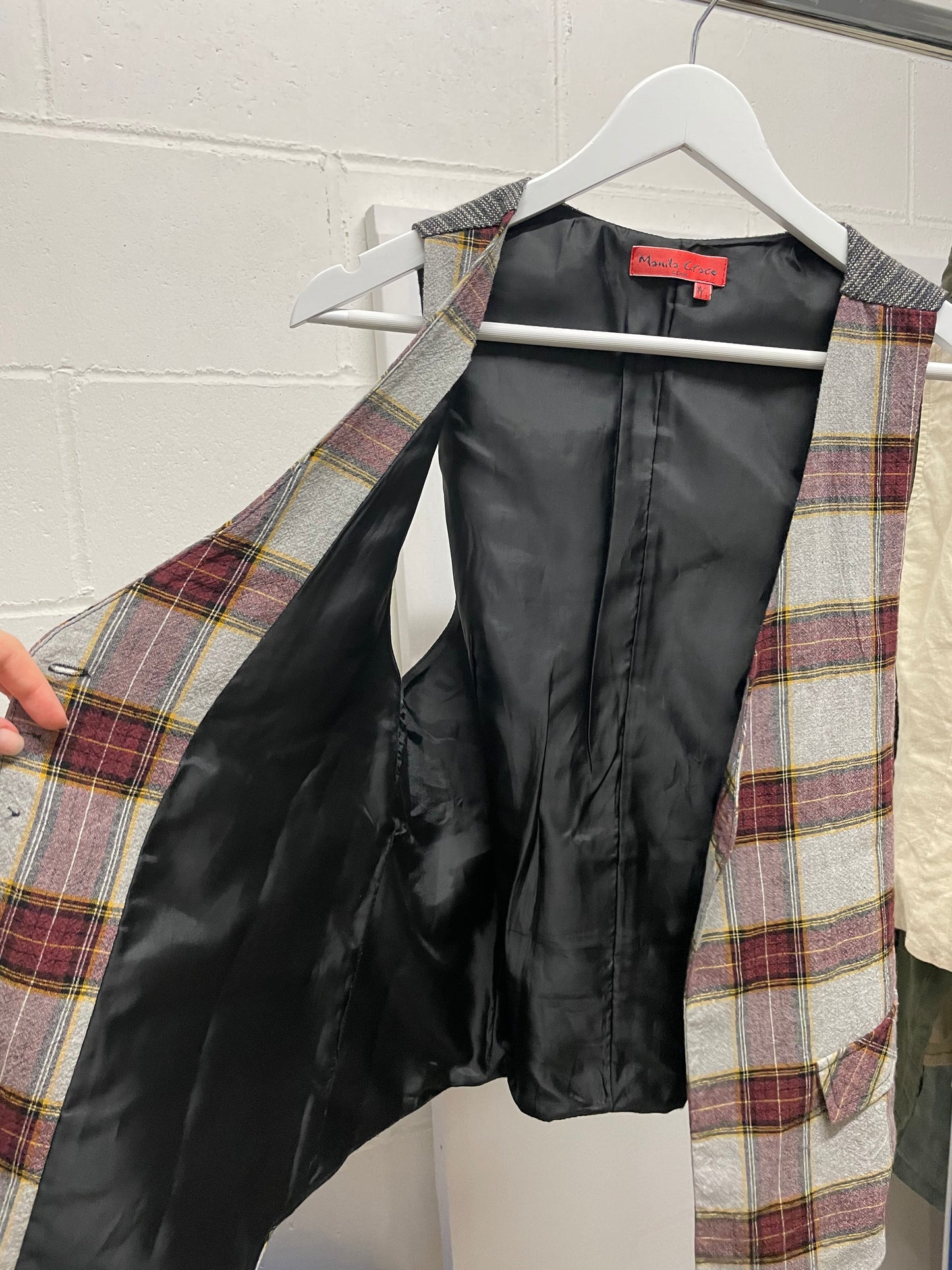 Gilet svasato tartan Manila Grace, taglia S