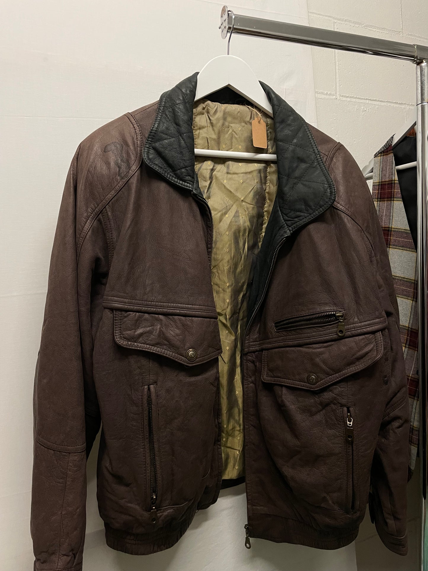 Bomber vinaccia vera pelle - L uomo