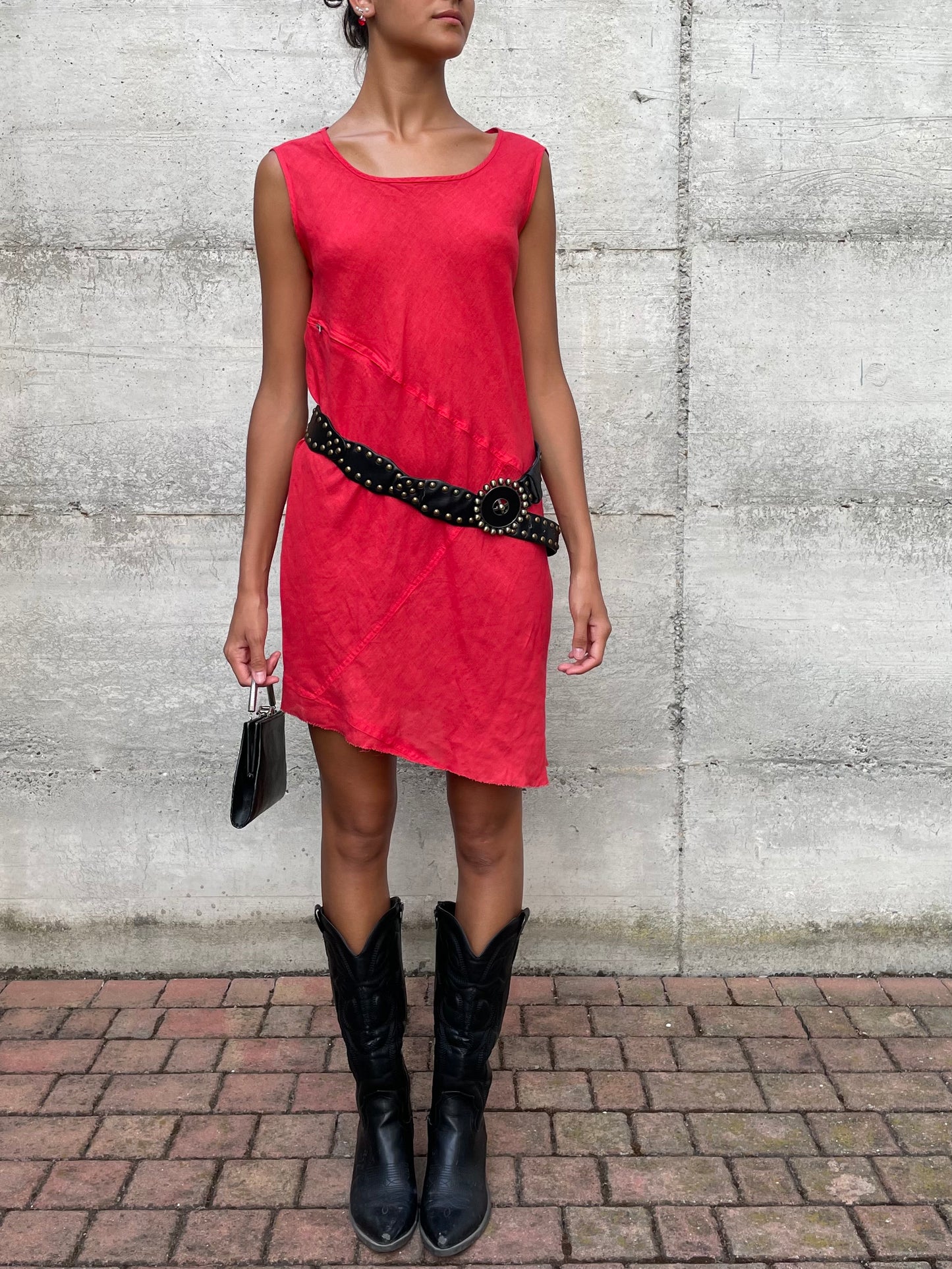 Abitino vintage svasato 100% lino - taglia S/M