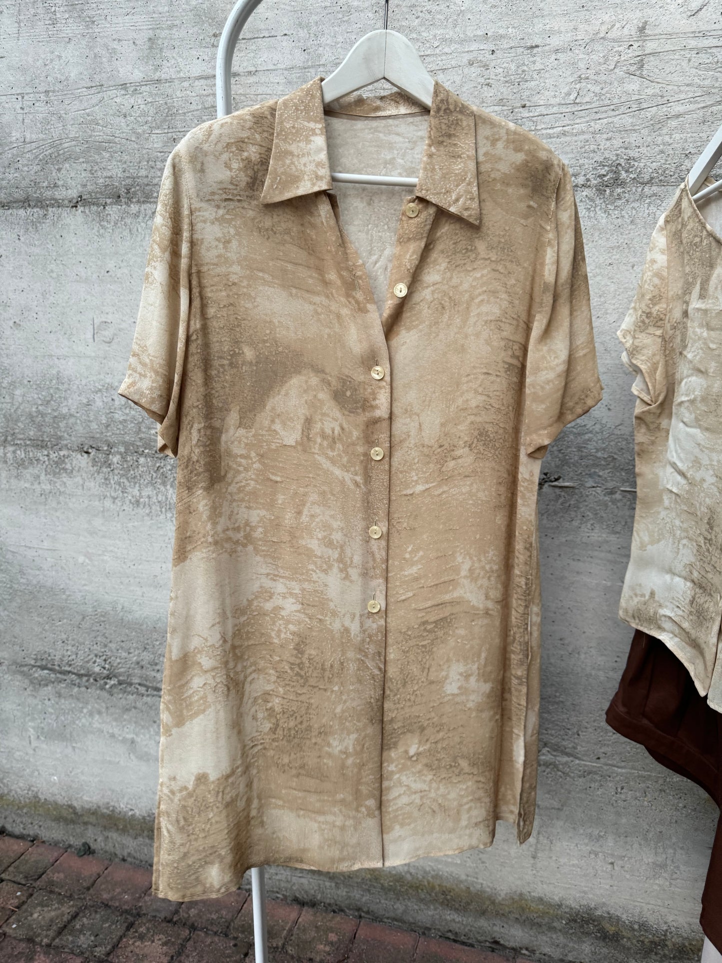 Camicia sartoriale in crepe di viscosa - completo*