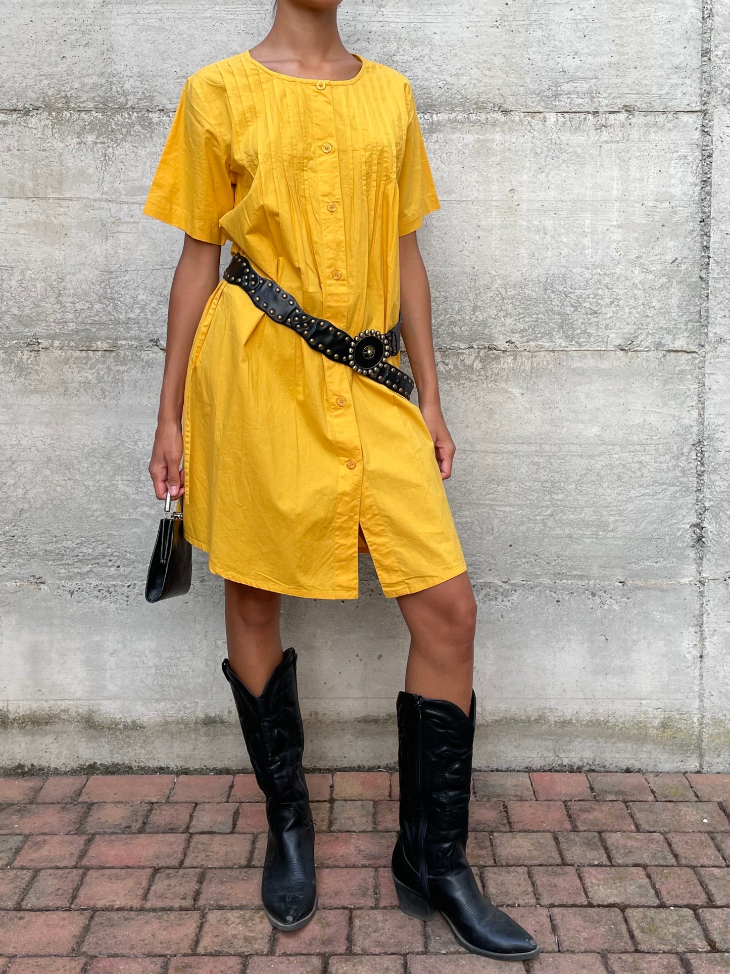 Abito midi Andrea Marè NUOVO deadstock, 100% cotone - taglia L