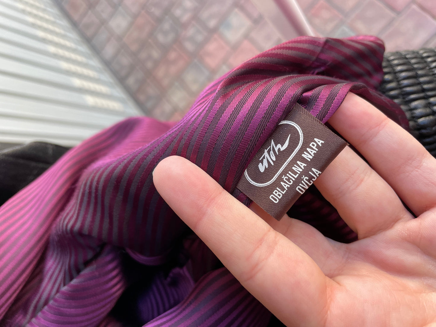 Bomber 80s lavorato in vera pelle nero