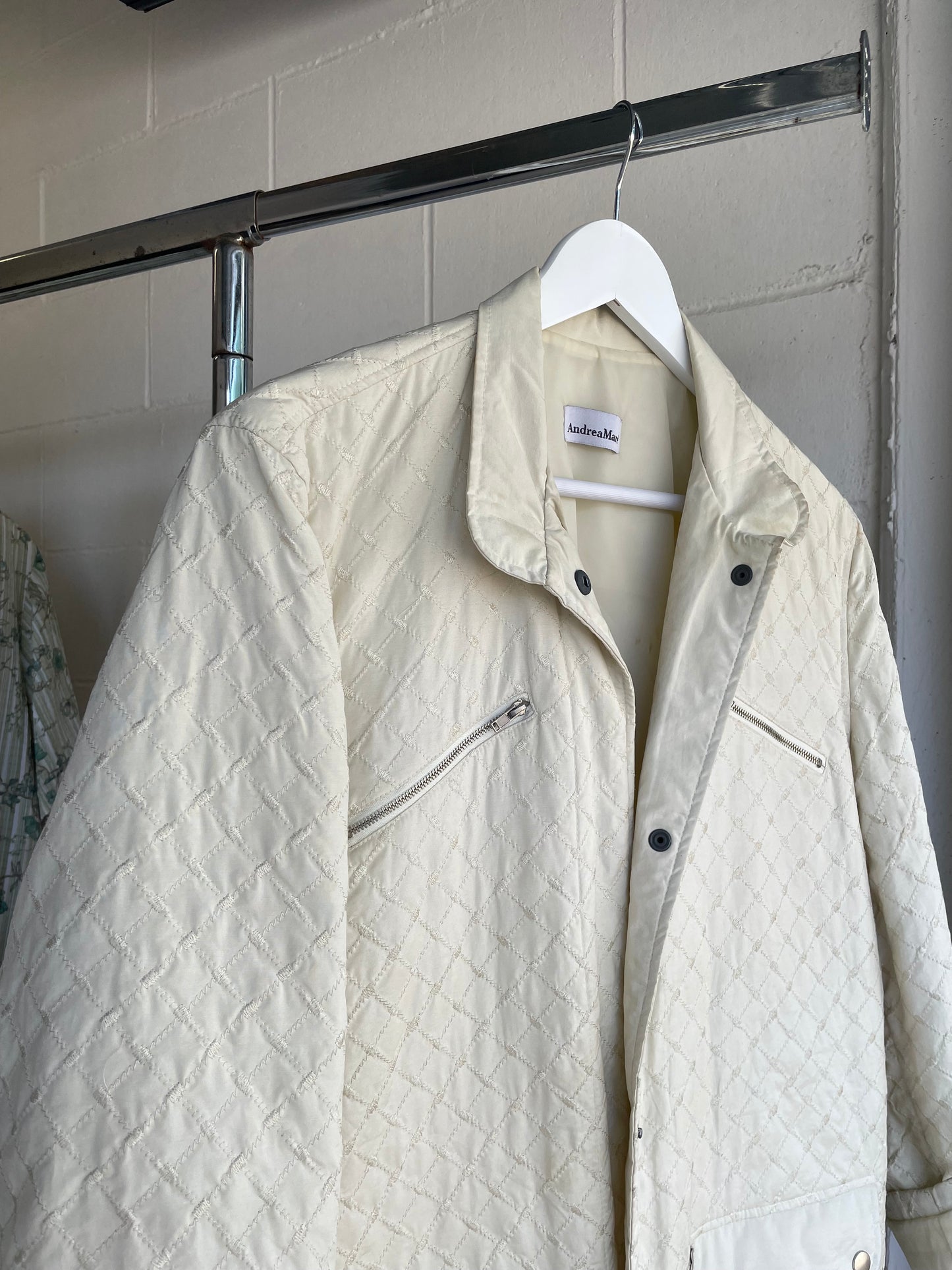 Giacca leggera trapuntata misto cotone avorio - Andrea Marè