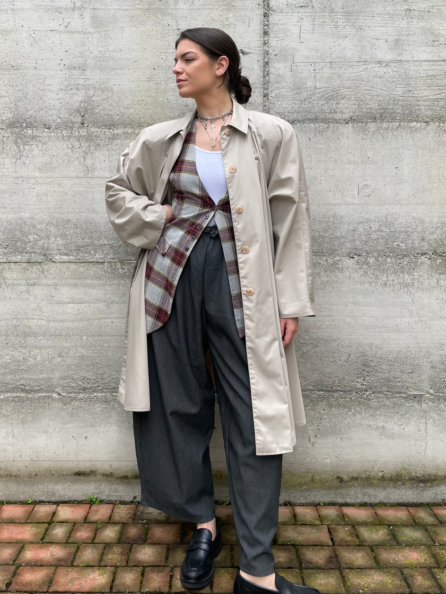 Trenchcoat cotone sabbia Preca - L