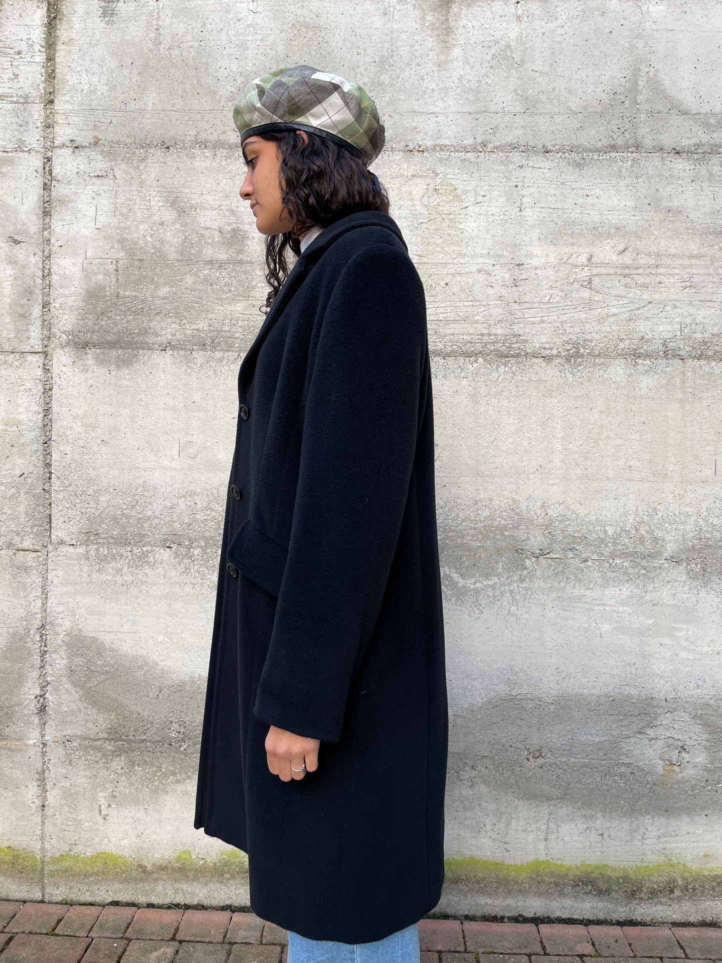 Cappotto nero Marina Rinaldi in misto lana e cashmere