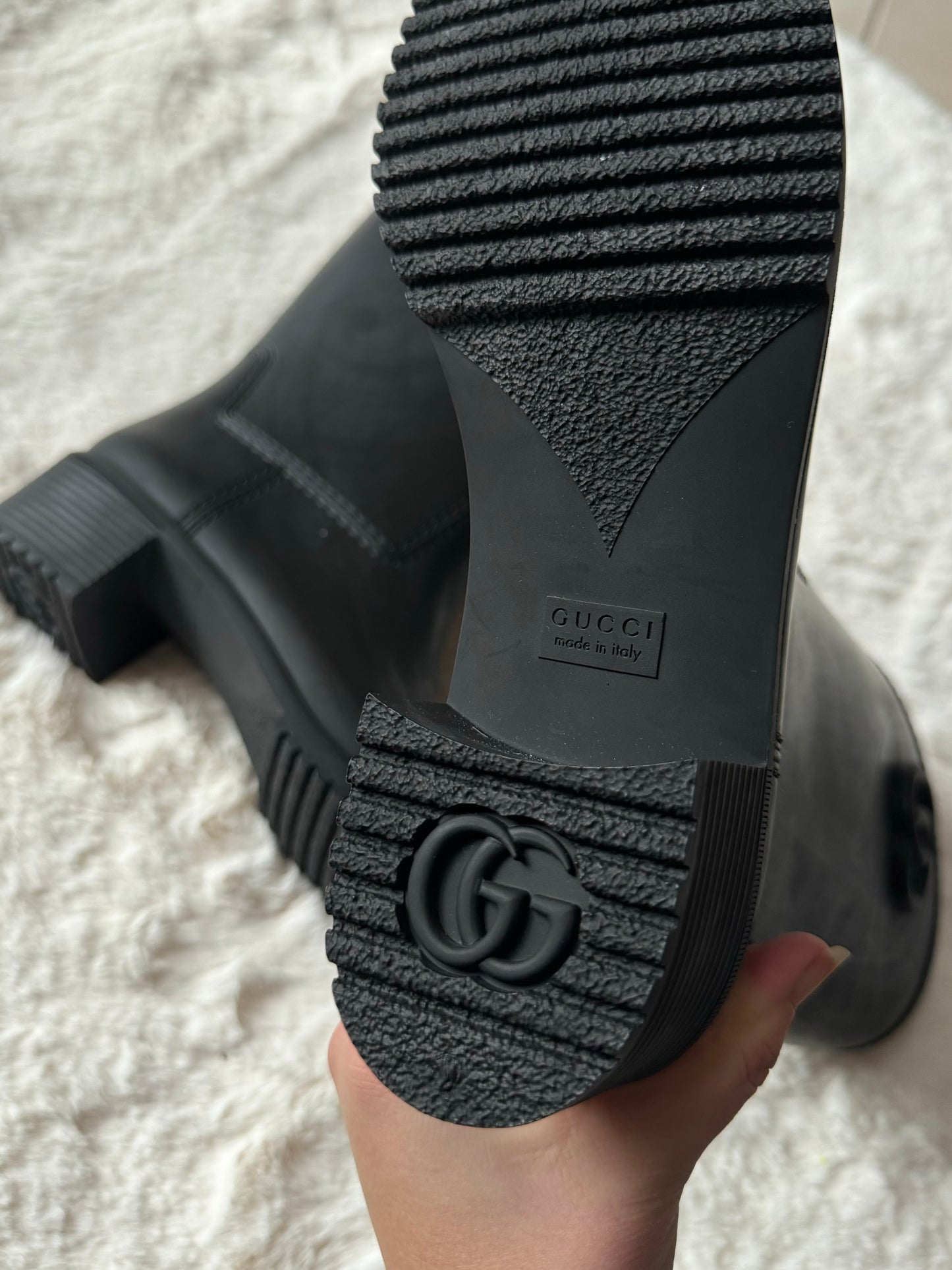 Stivale da pioggia Gucci GG - EU39