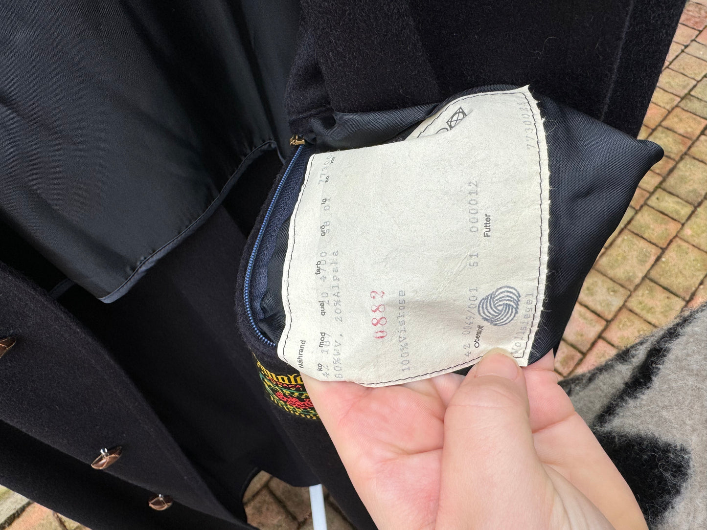 Classico cappotto Loden blu notte in misto lana vergine e alpaca