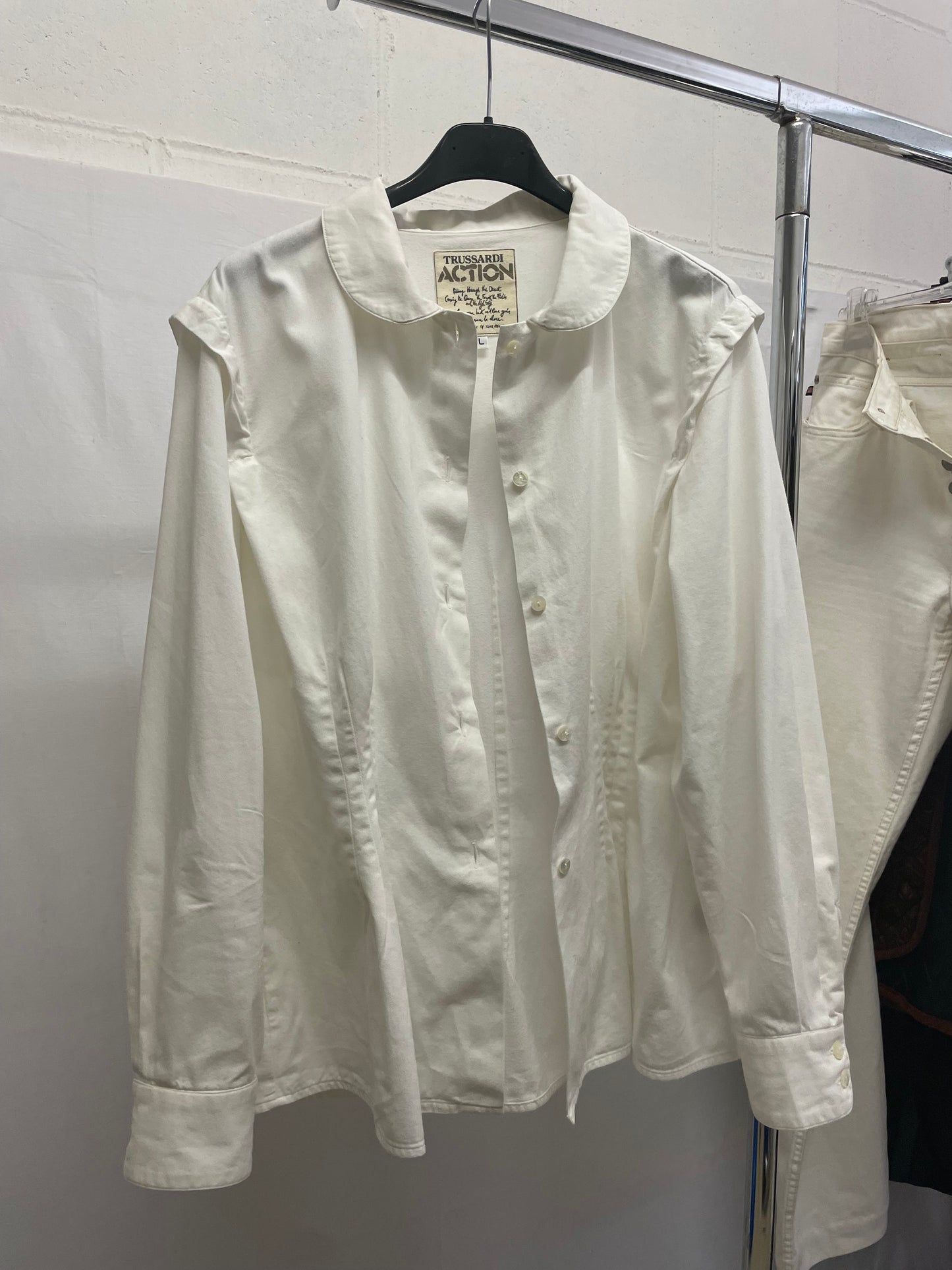 Camicia Trussardi bianca 100% cotone