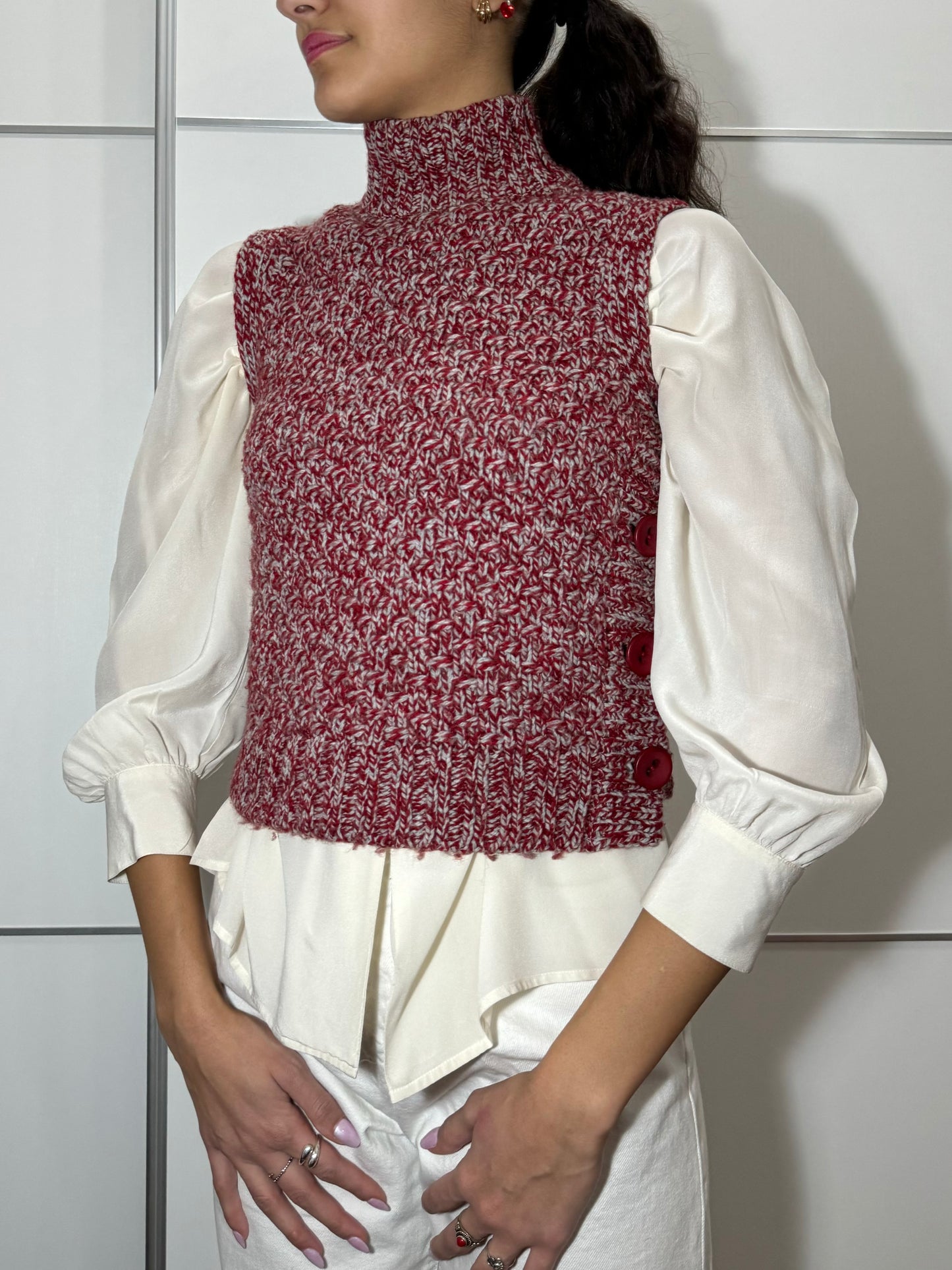 Gilet Max&Co a collo alto con bottoni laterali, in misto lana