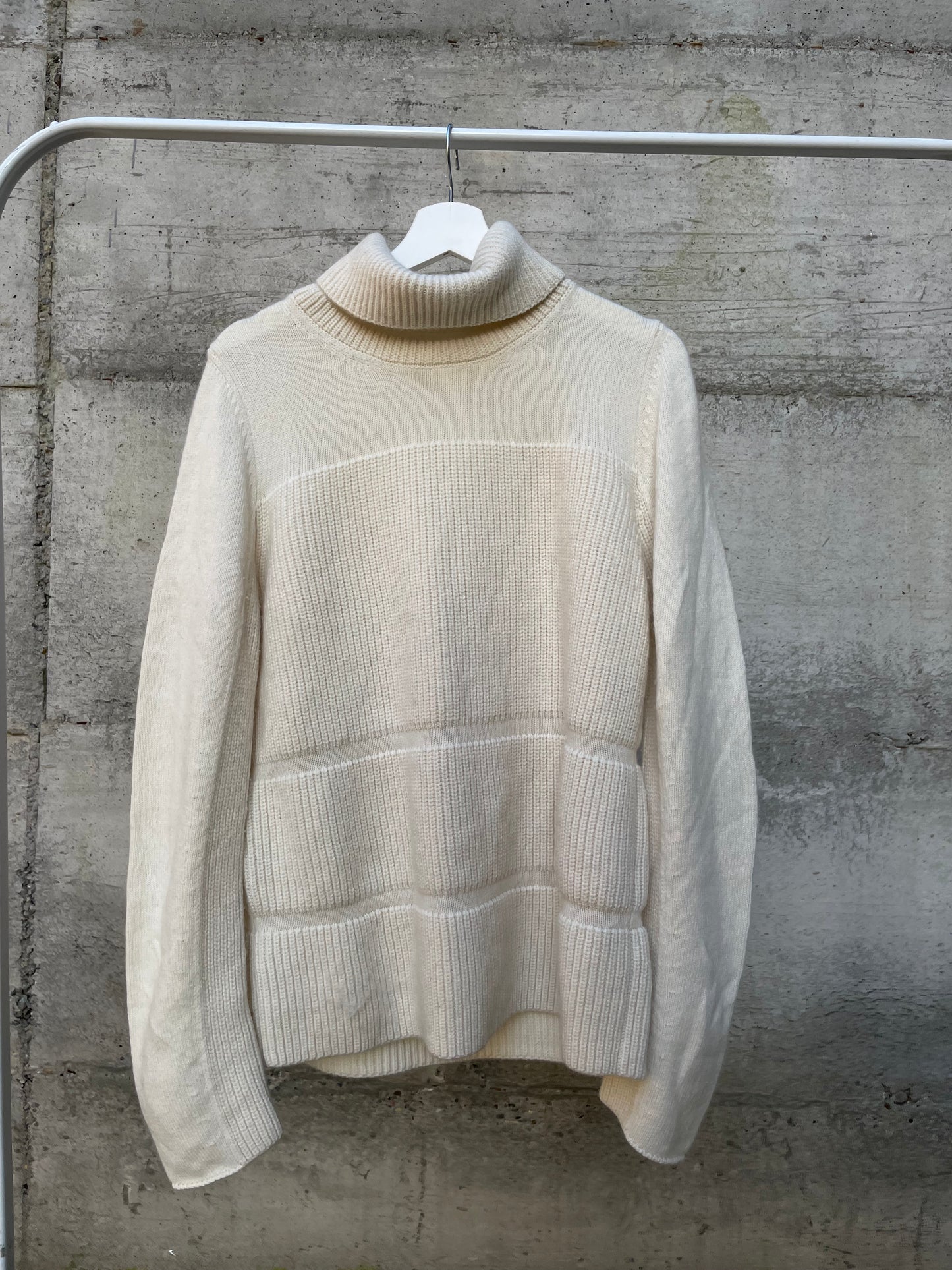 Dolcevita oversize burro Liviana Conti, 100% lana vergine - taglia M