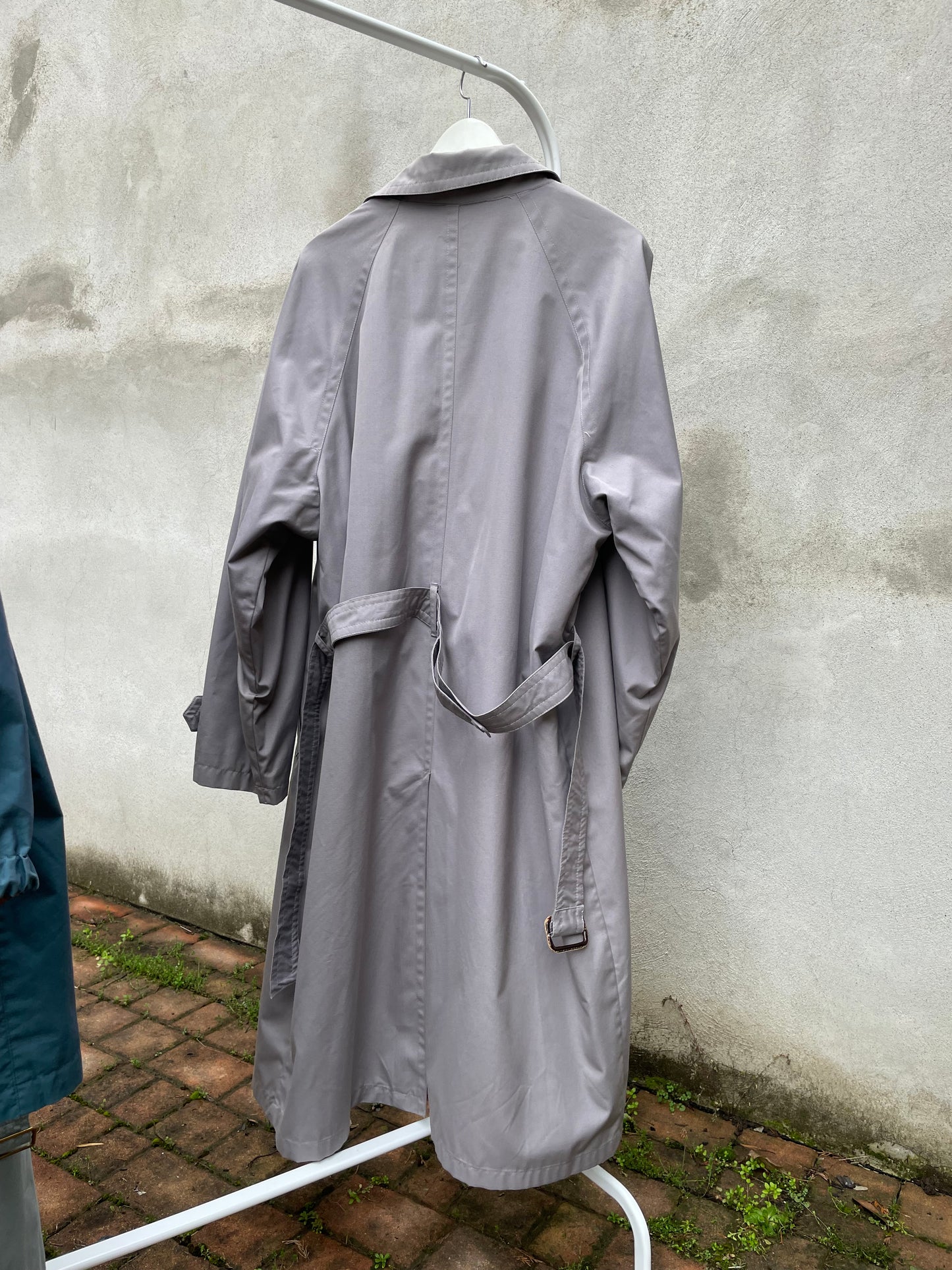 Trenchcoat lungo monopetto glicine