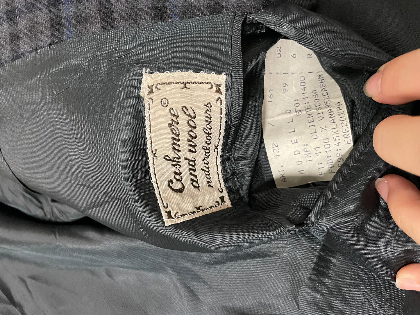 Blazer maschile tartan in misto lana e cashmere