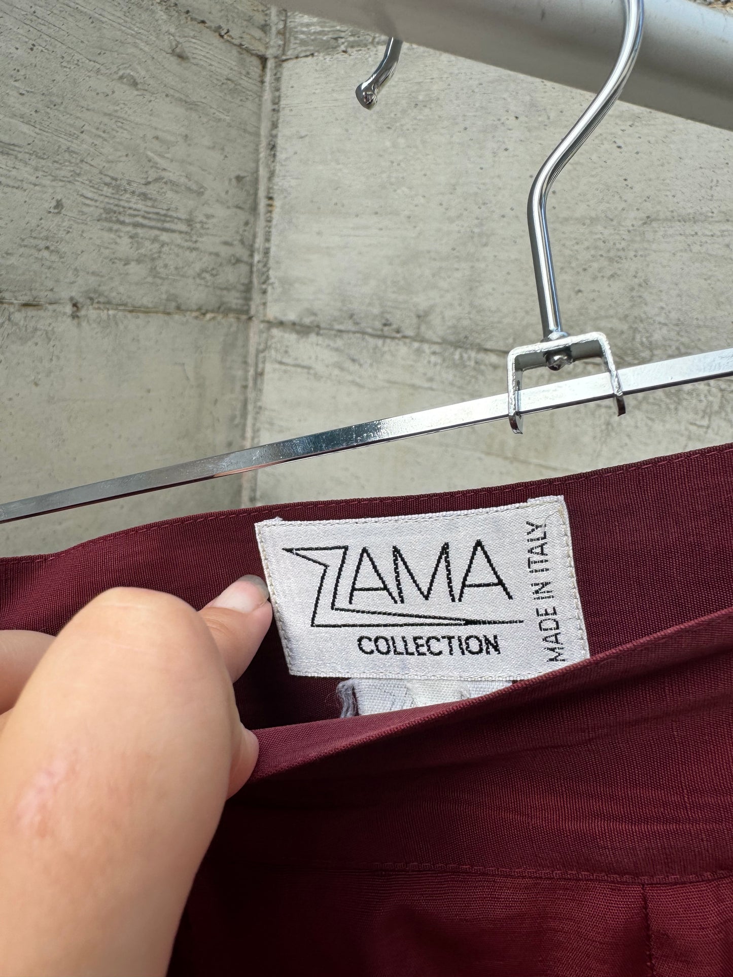 Pantalone sartoriale vinaccia, taglia S