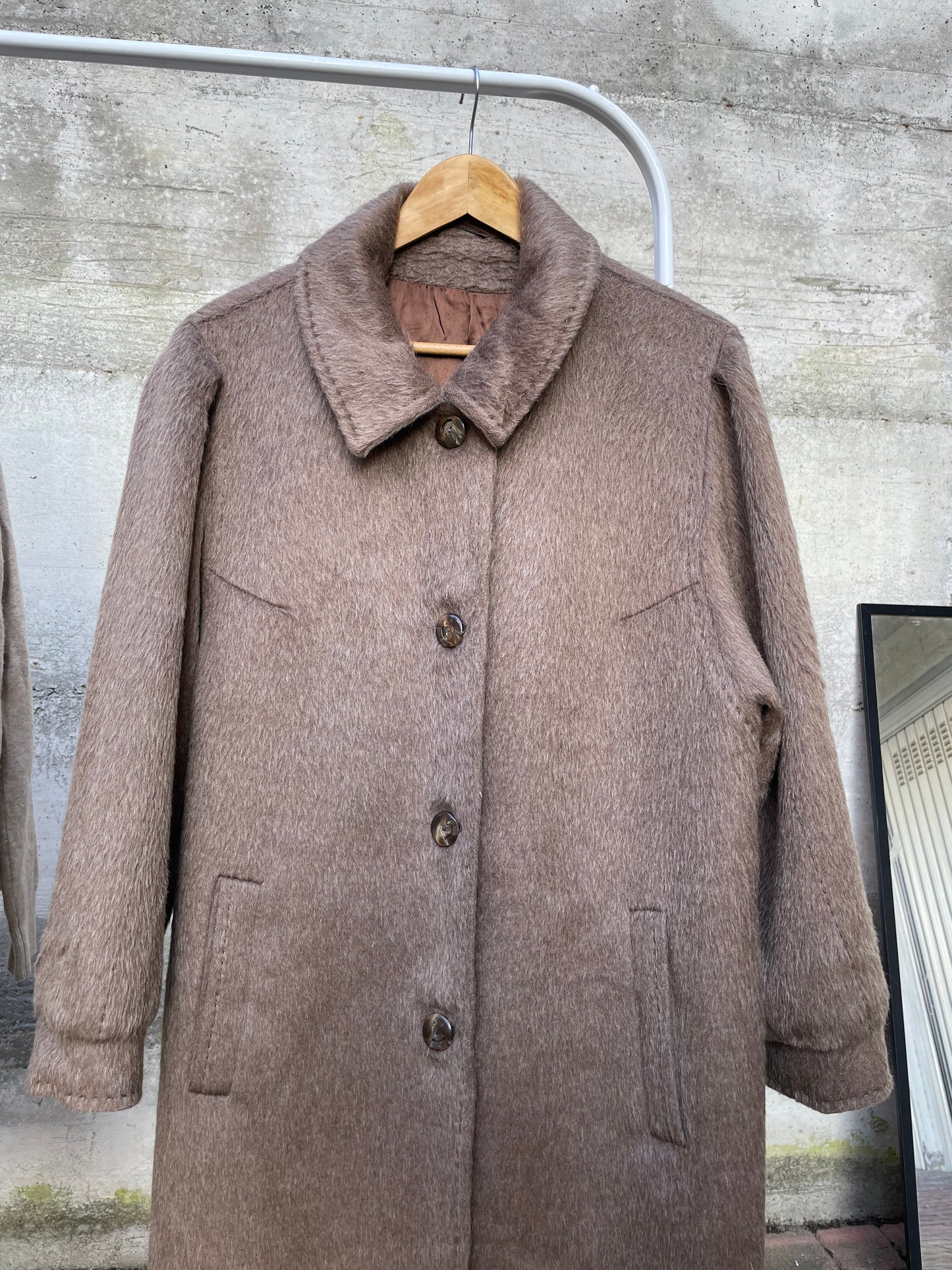 Cappotto lungo sartoriale 100% lana di lama