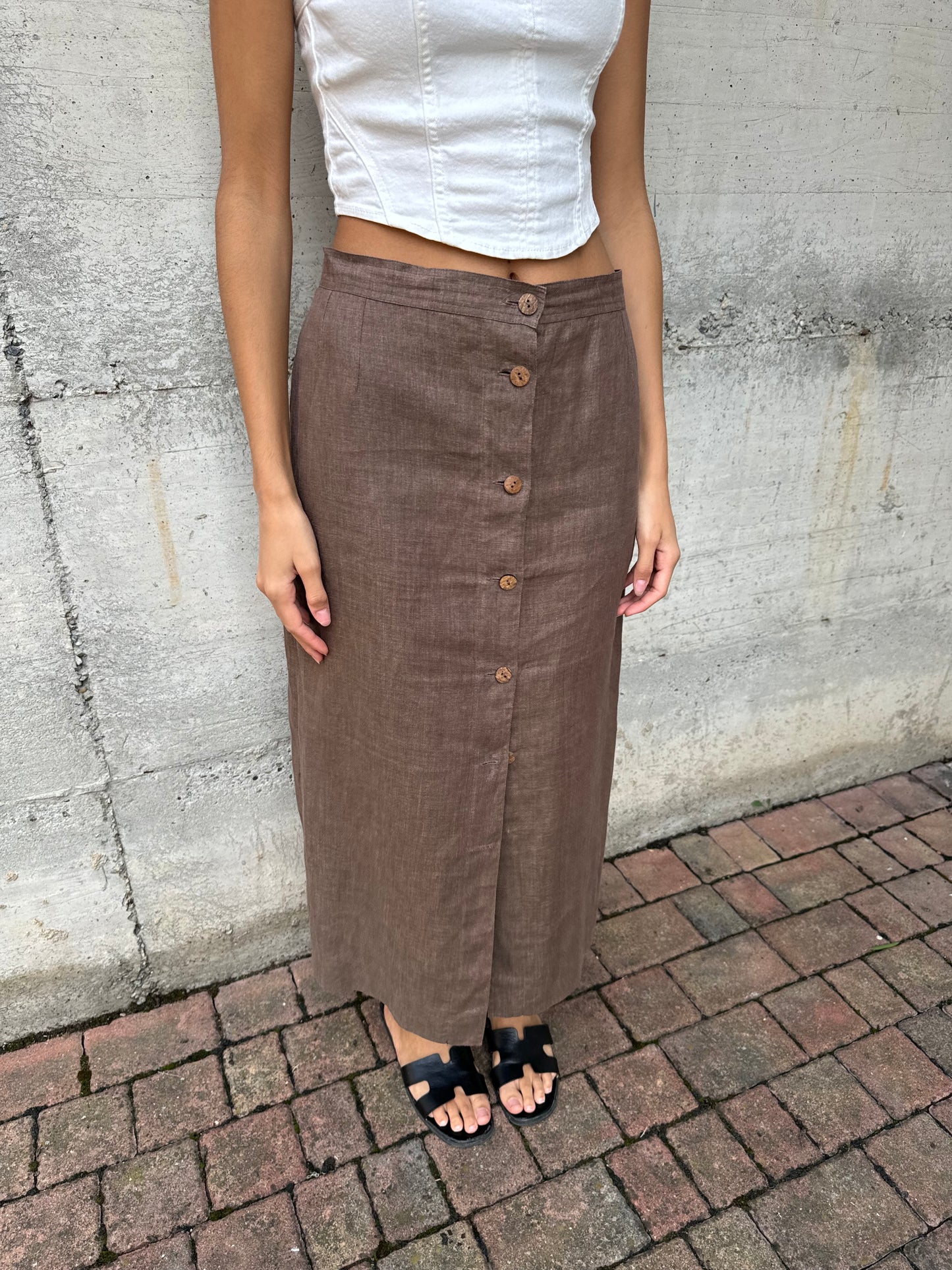 Gonna midi 100% lino Persona by Marina Rinaldi