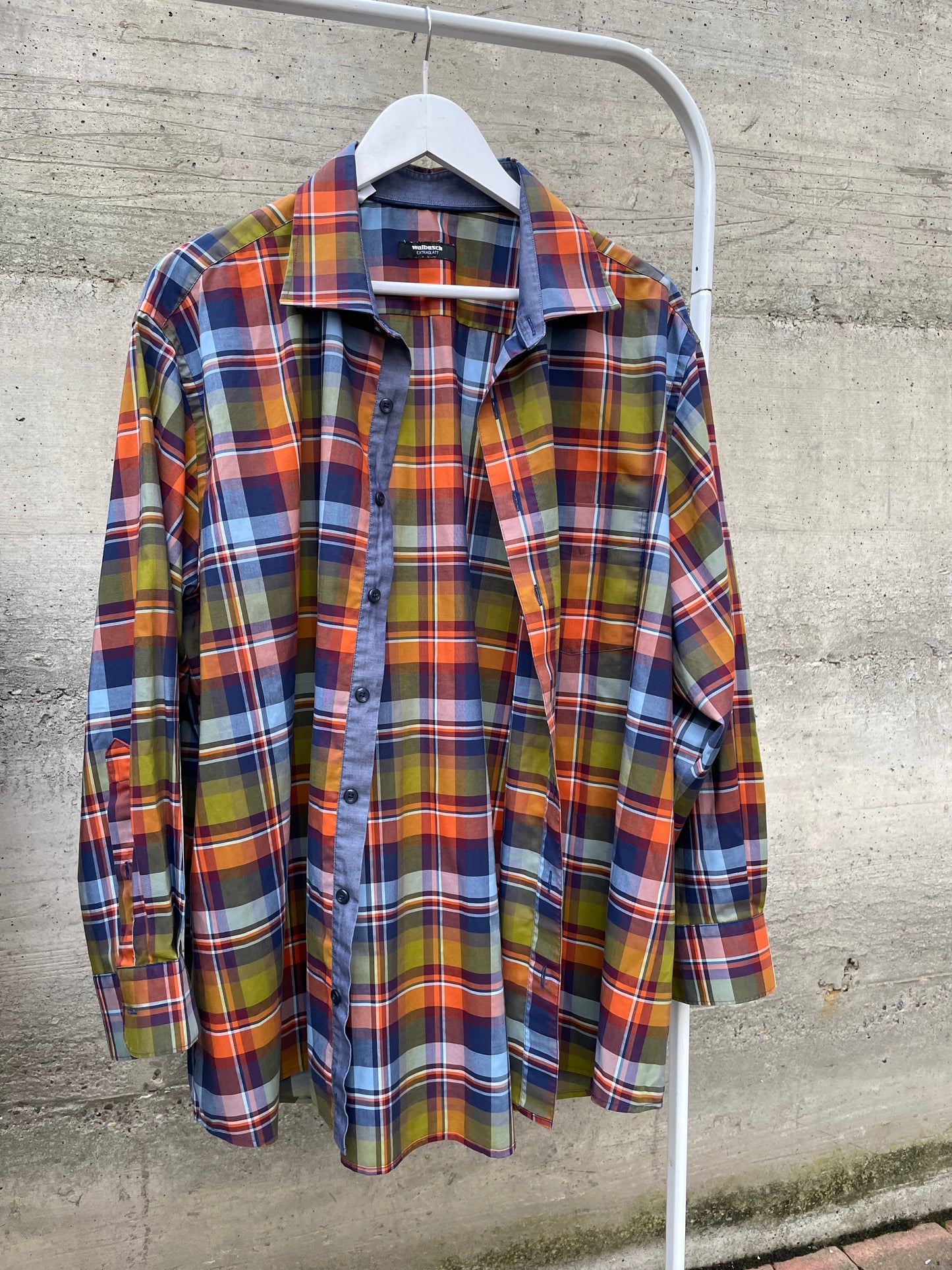 Camicia oversize tartan 100% cotone - taglia L uomo