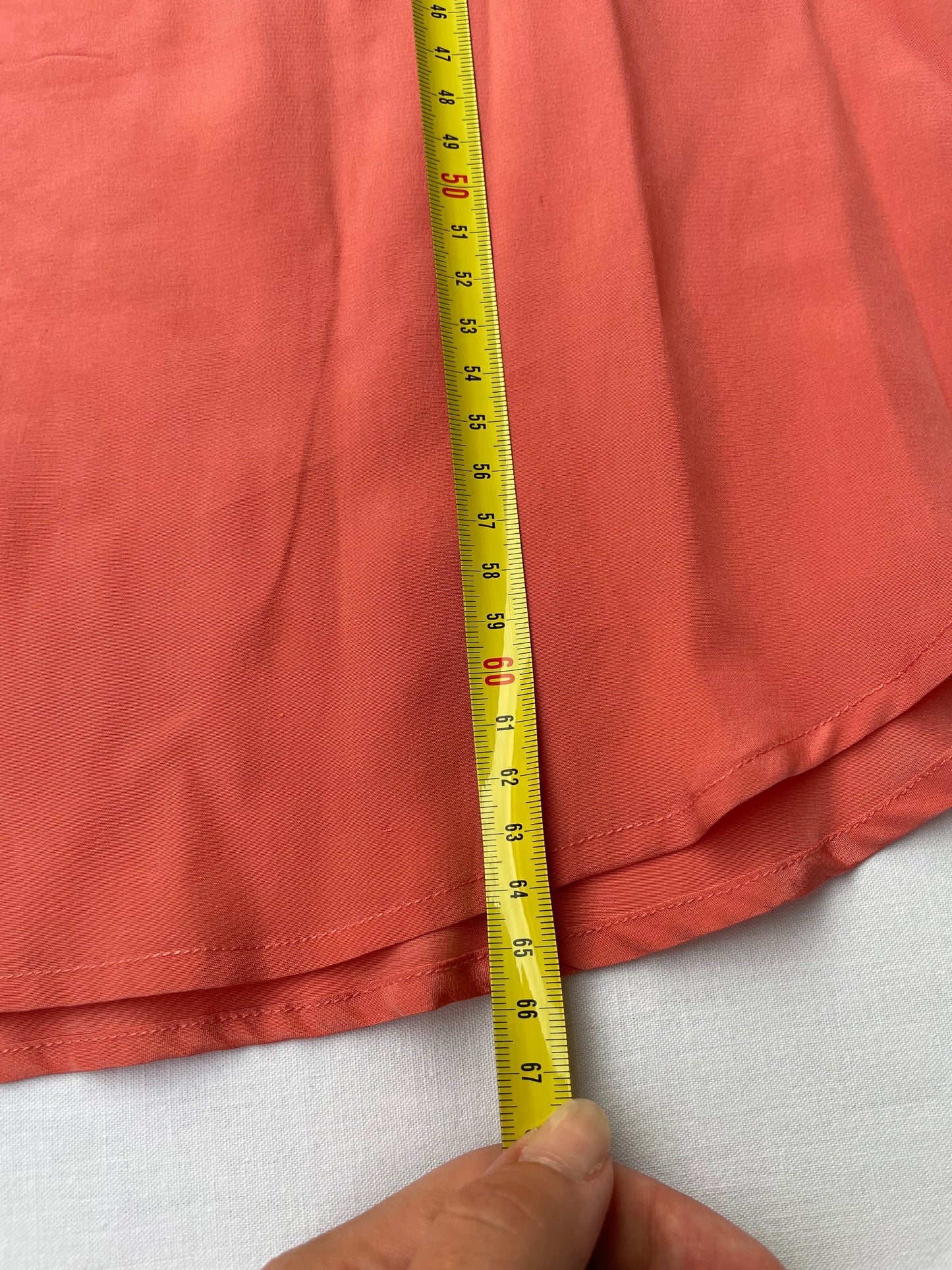 Top scivolato in pura seta salmone - taglia M