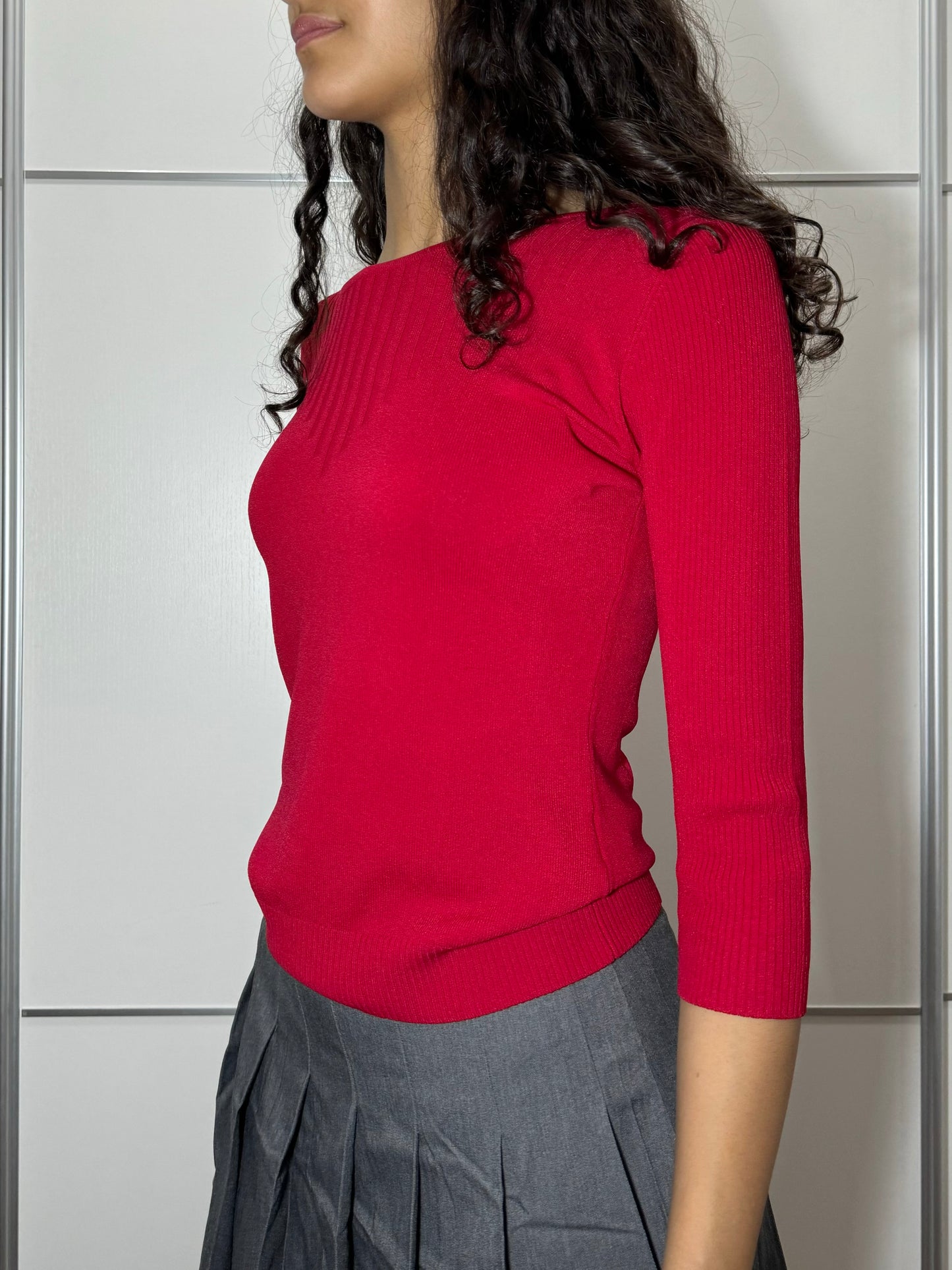 Maglioncino girocollo stretch in viscosa