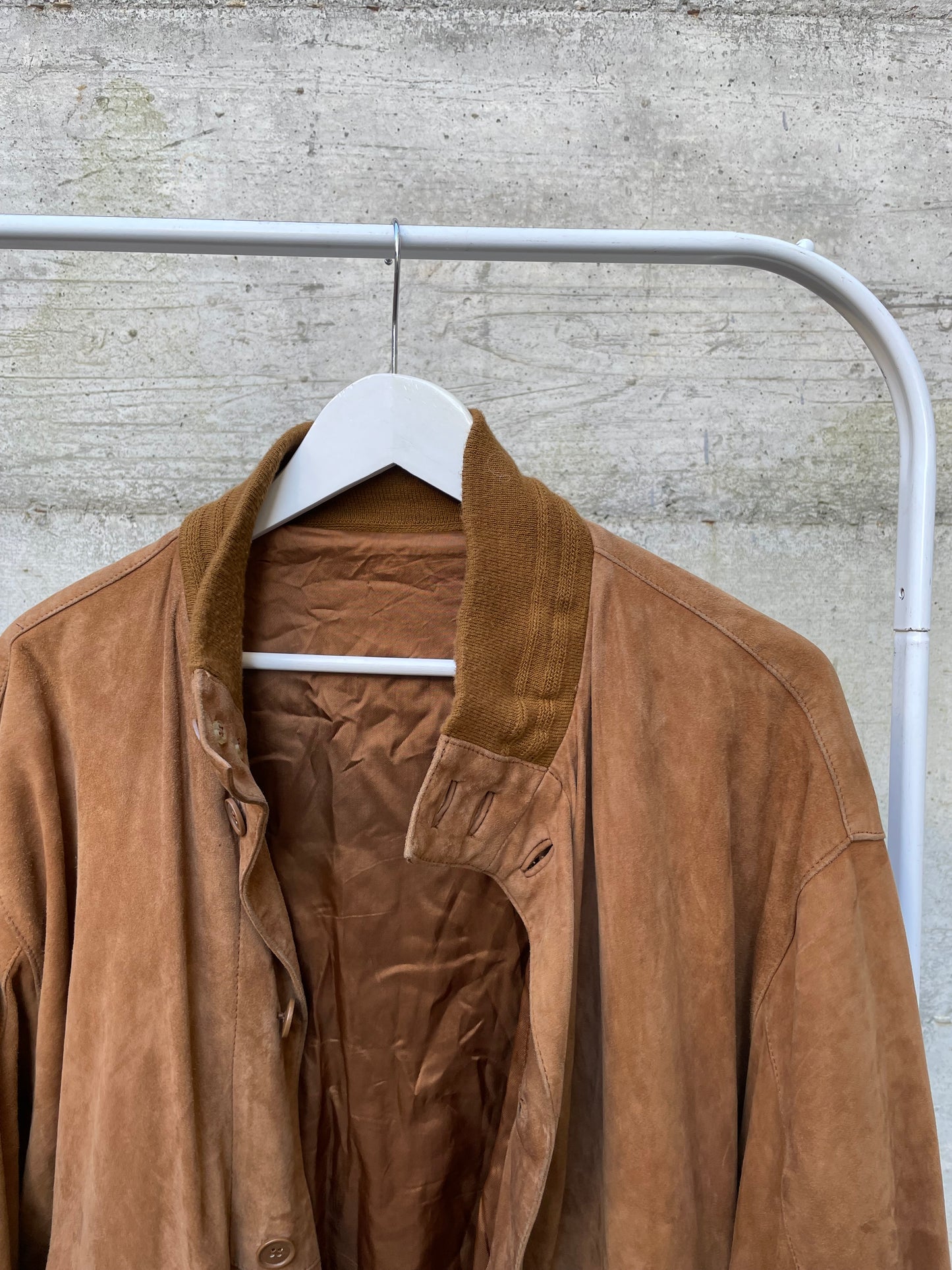Bomber suede oversize color cognac
