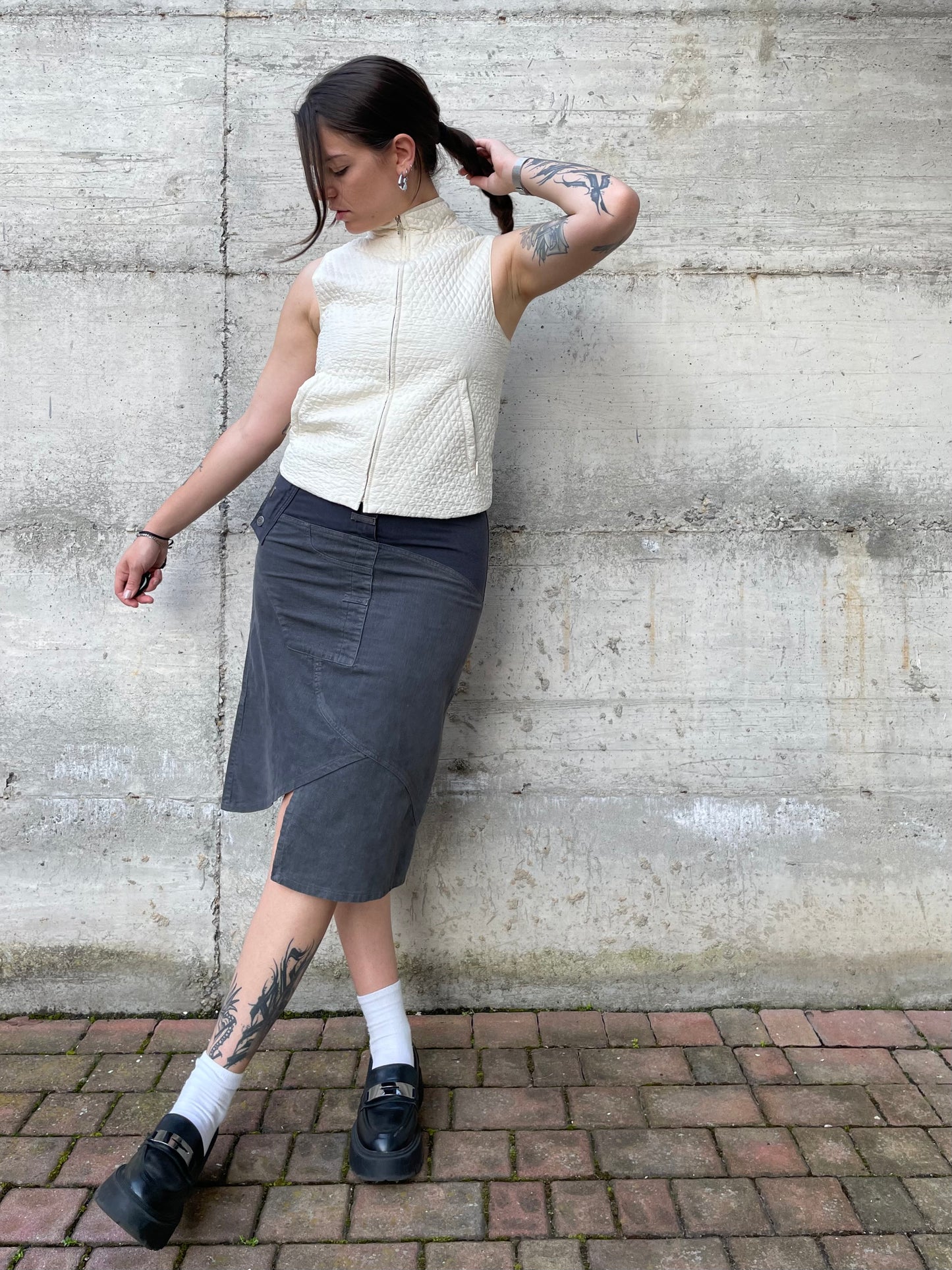 Smanicato trapuntato Eskey bianco - S