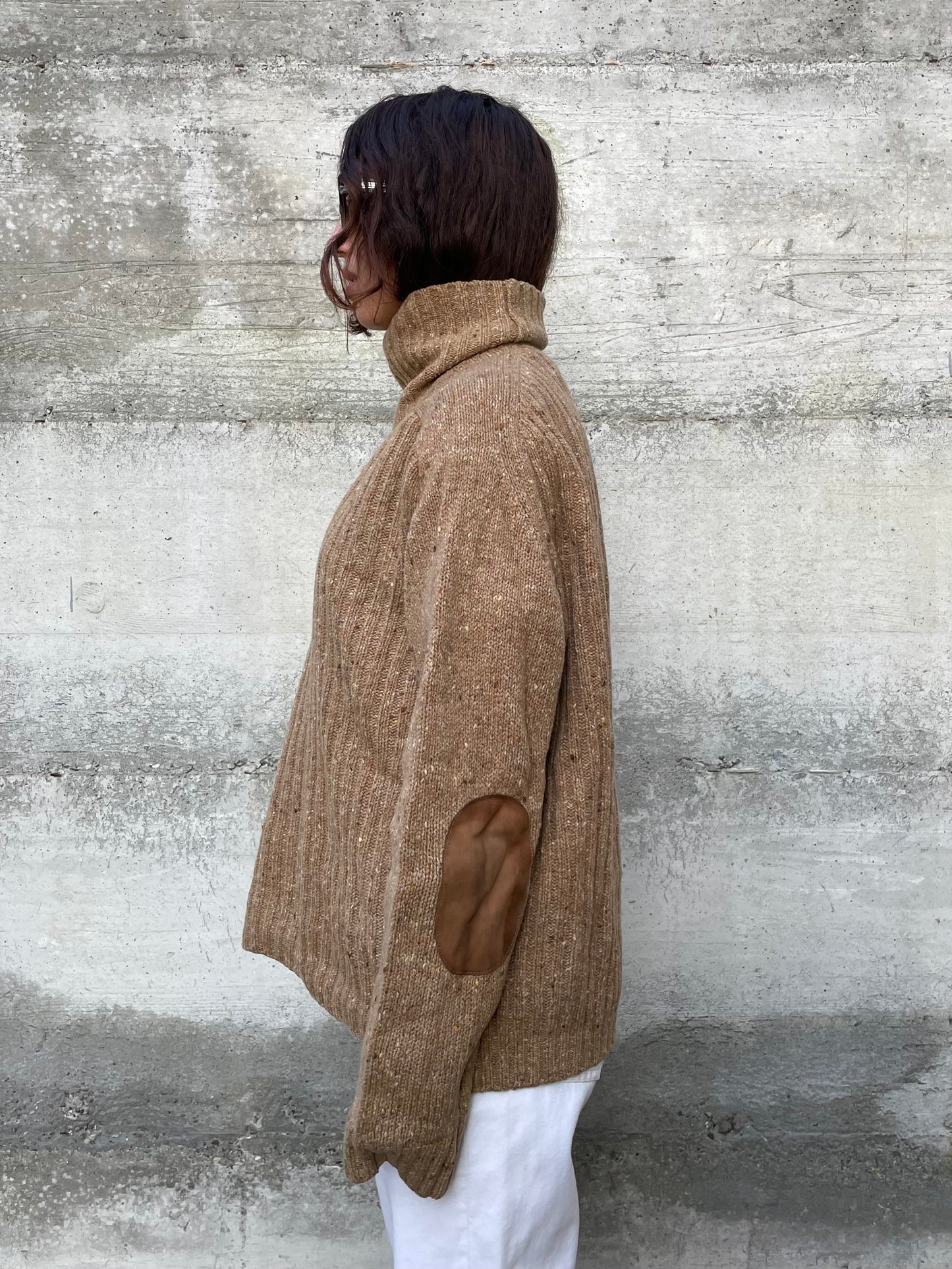 Dolcevita con toppe D'Aniello Boutique 70% lana merinos 30% cashmere