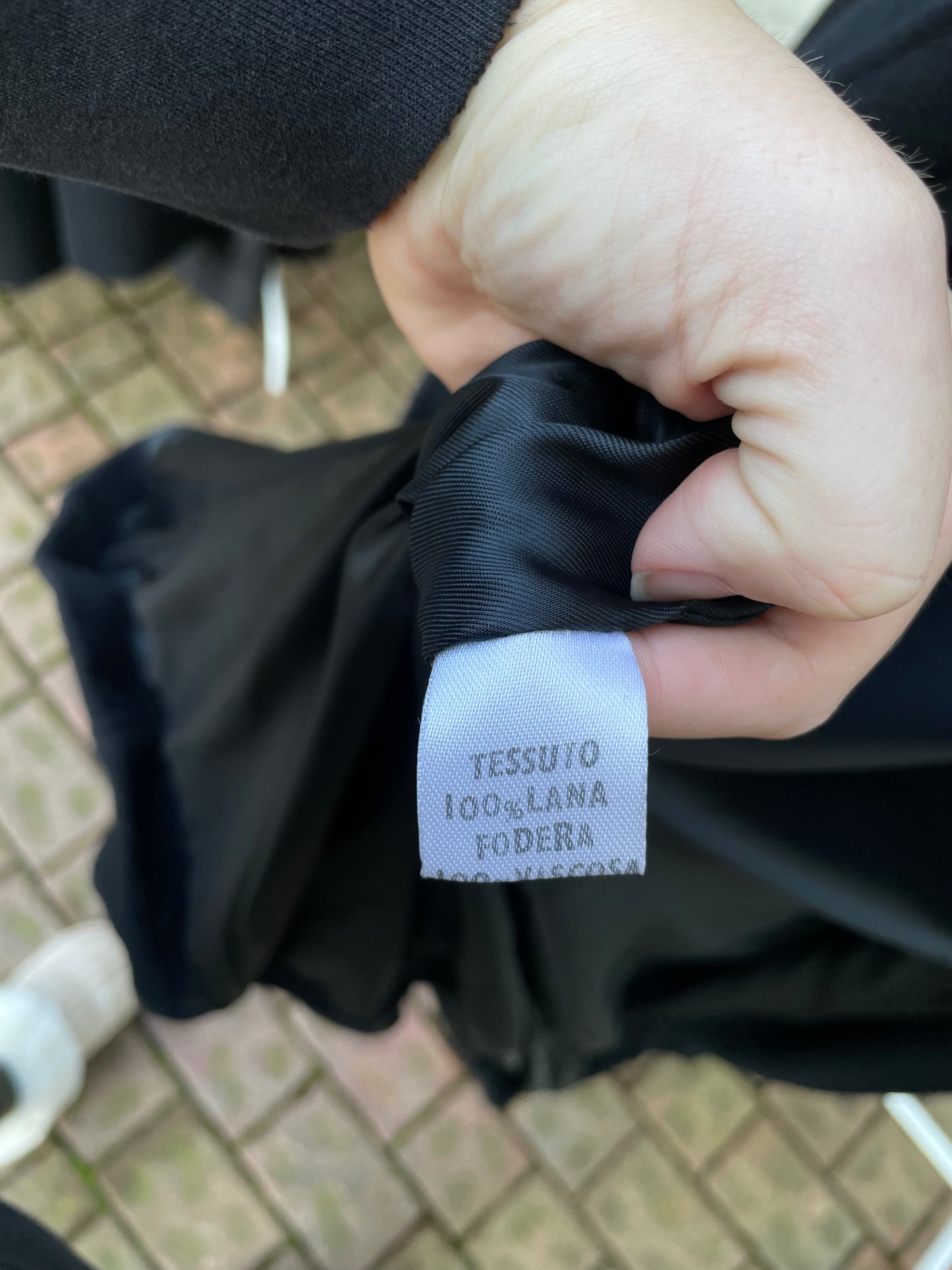 Maxi cappotto accappatoio sartoriale, 100% lana, collo in vera pelliccia - taglia unica