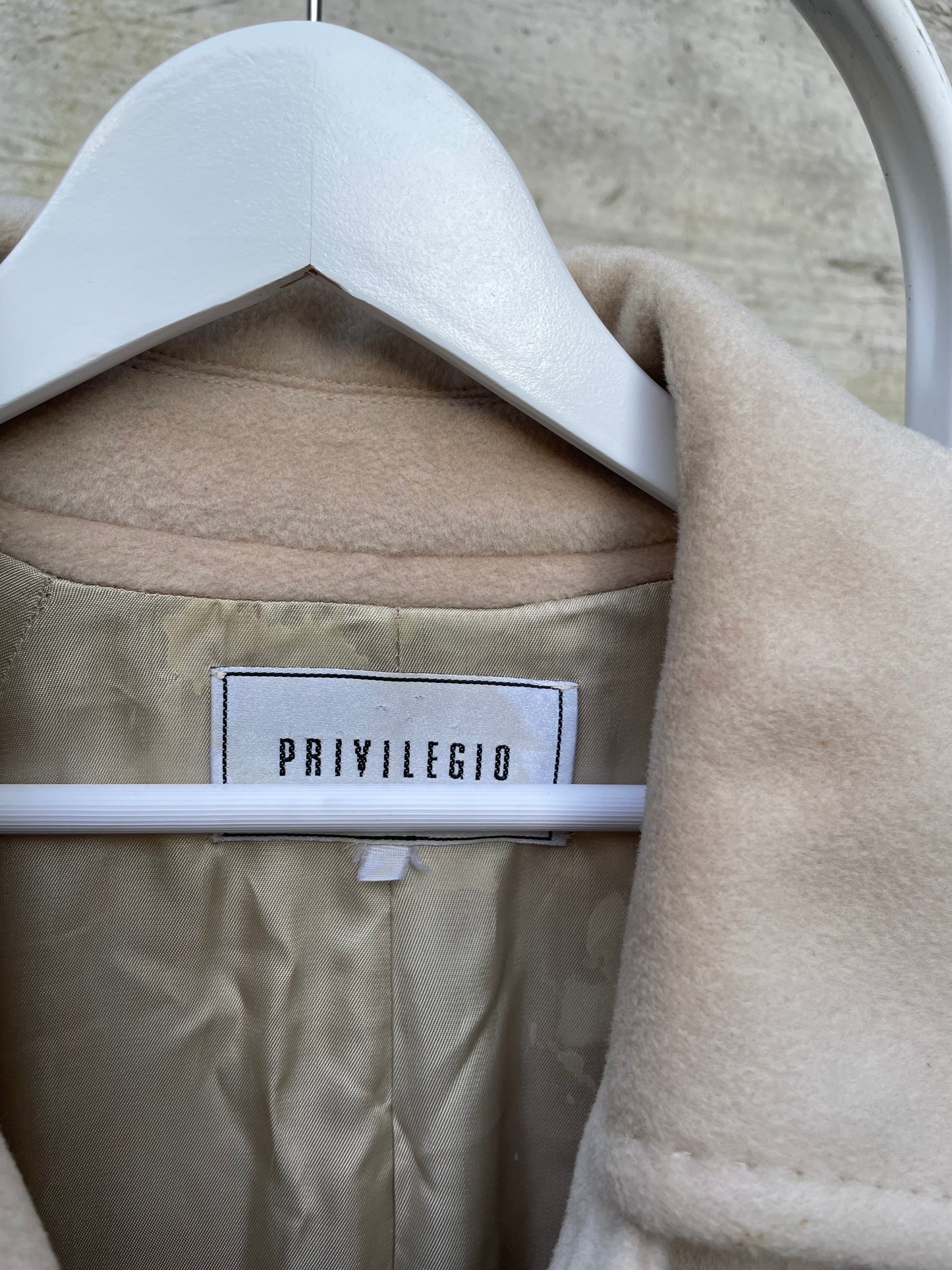 Cappotto sartoriale avorio in pura lana