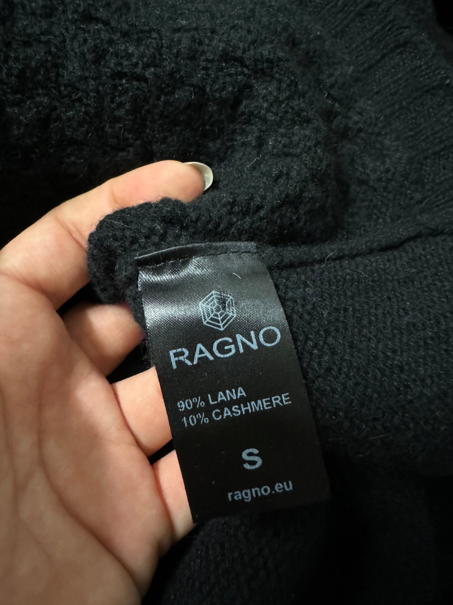 Maglioncino girocollo Ragno nero, in misto lana e cashmere, taglia S