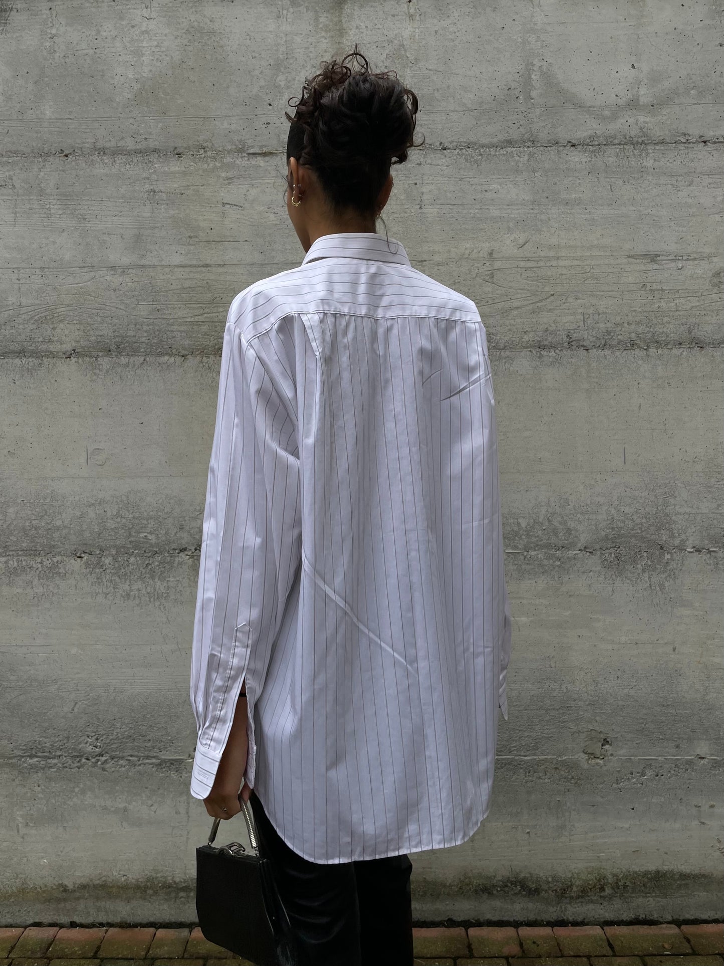 Camicia oversize striped 100% cotone