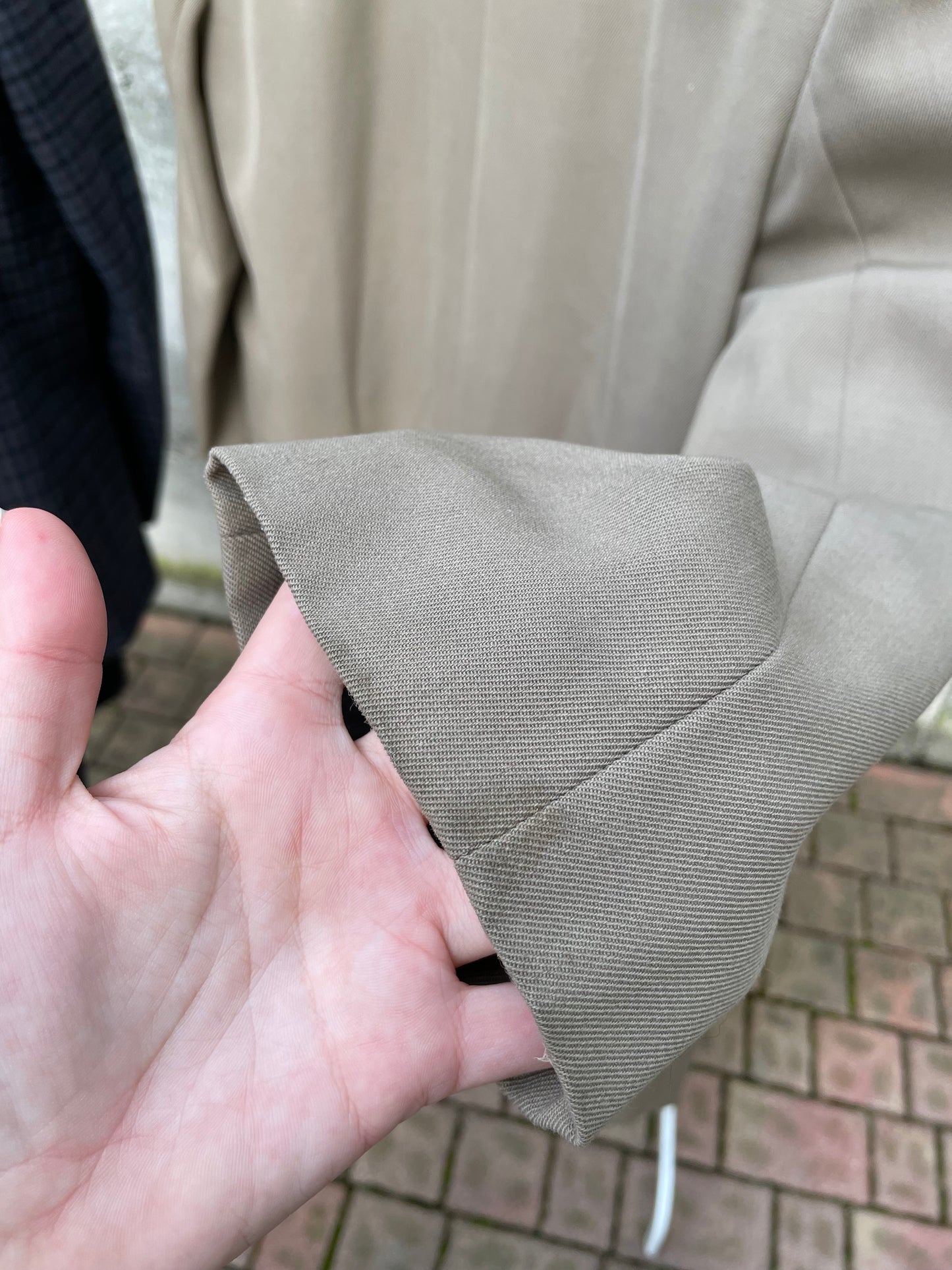 Soprabito sartoriale sabbia foderato misto lana