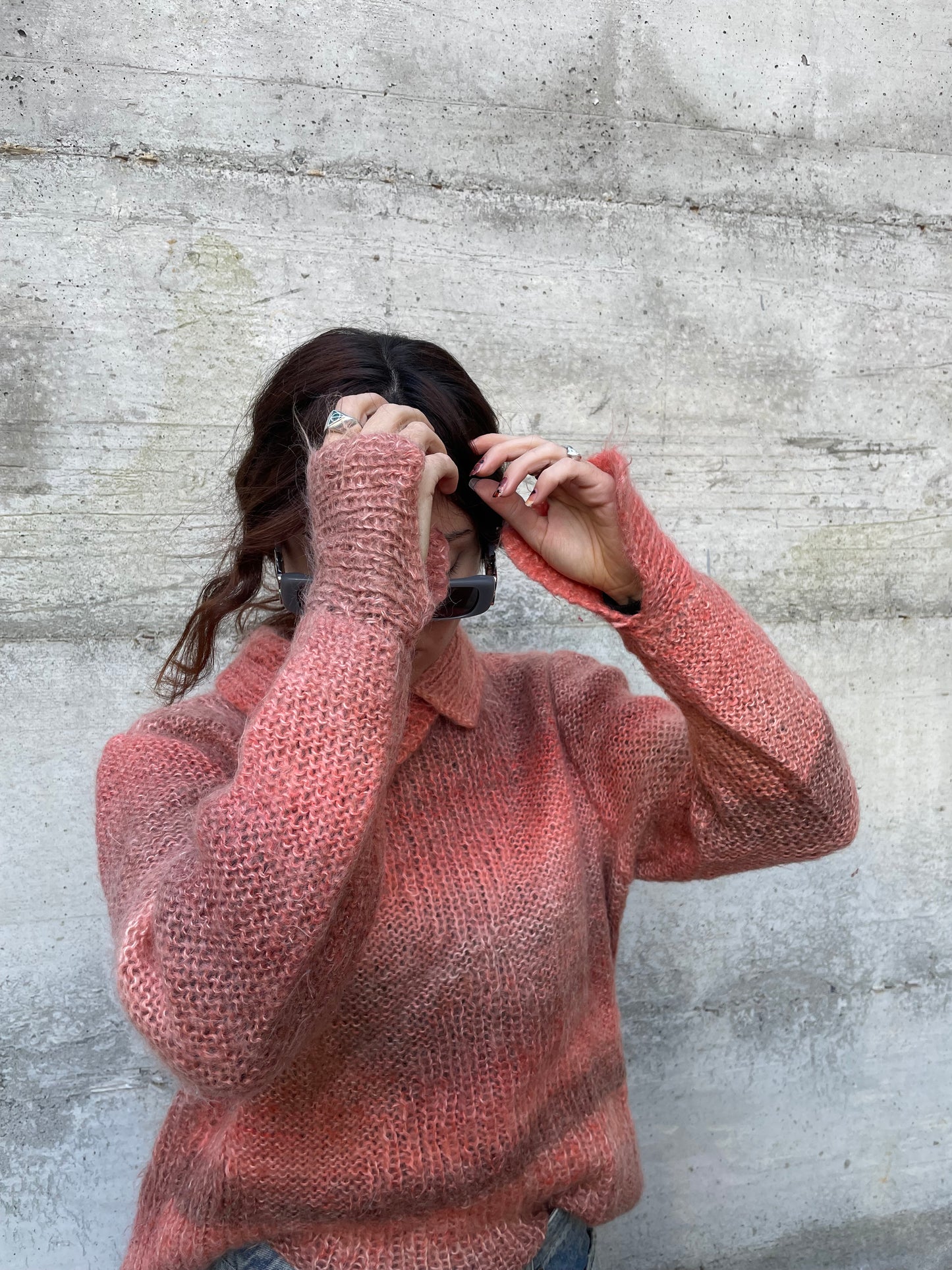 Maglione crochet handmade in lana